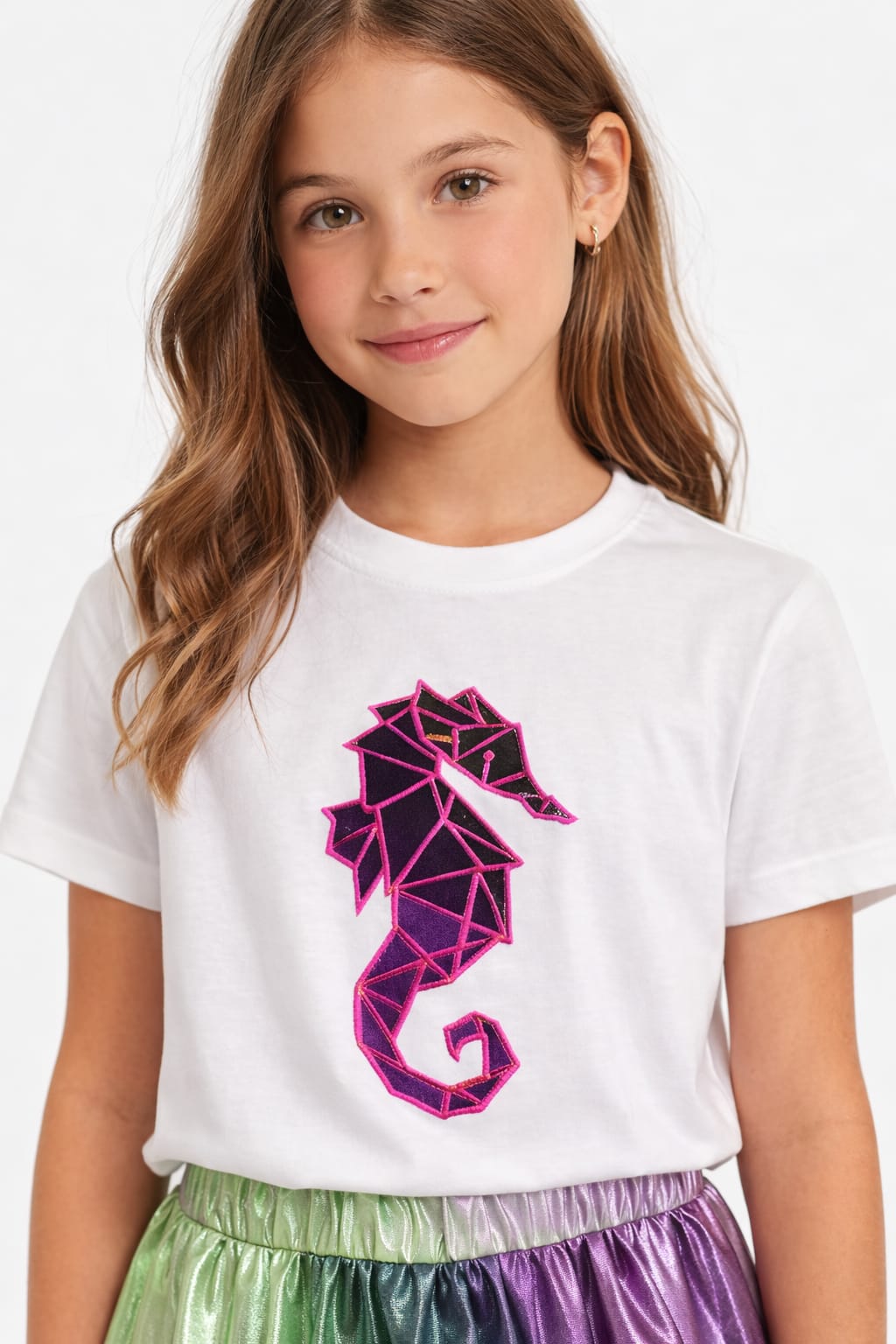 Seahorse Embroidered Top