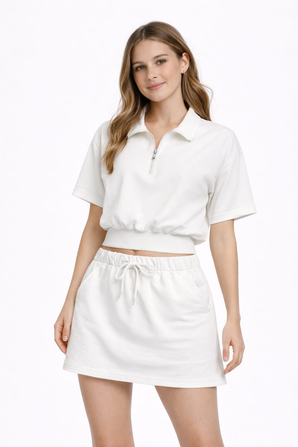 V Neck Half Zip Tracksuit SET (2 pieces)