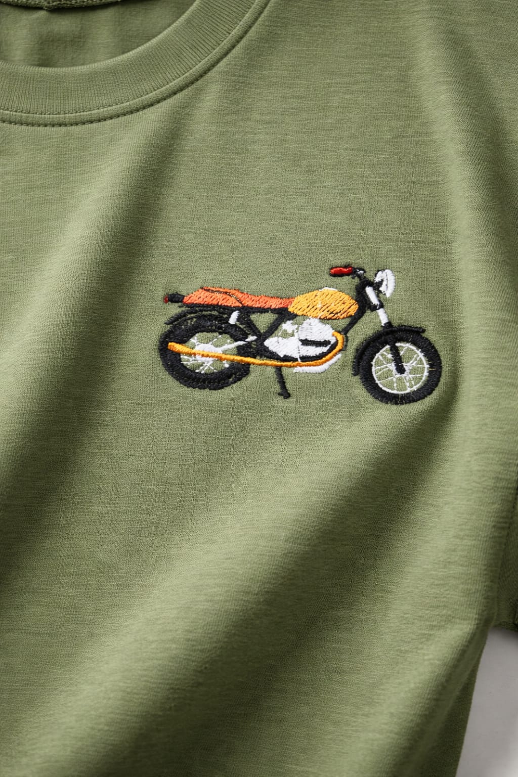 Motorcycle Embroidered T-shirt
