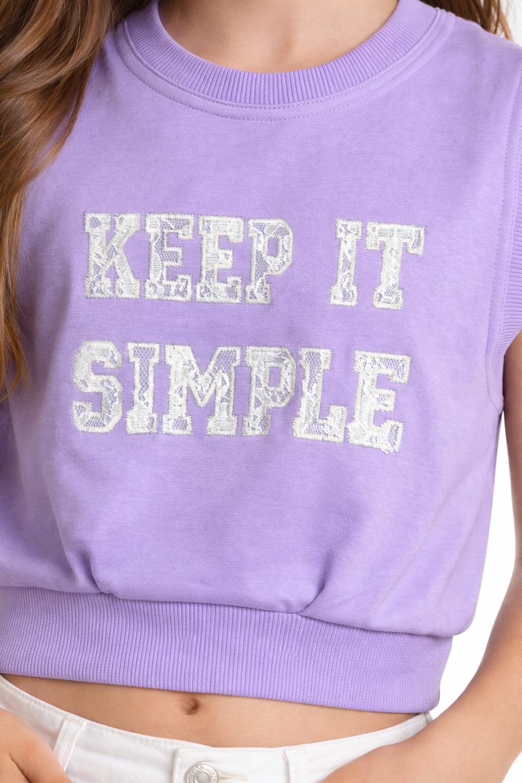 Keep it Simple Embroidered Top in Lace