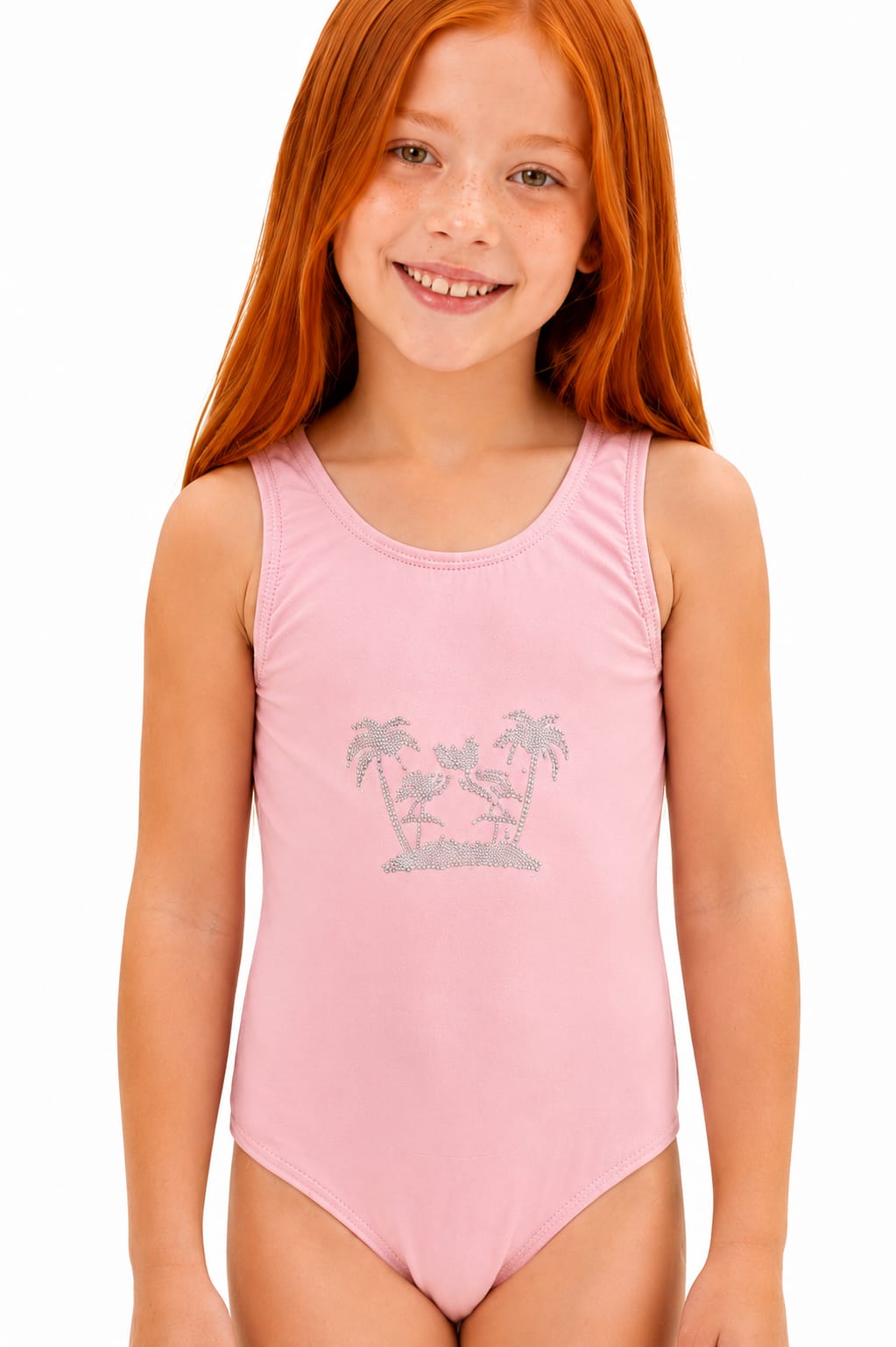 Pink Flamingo One-Piece Swimsuit