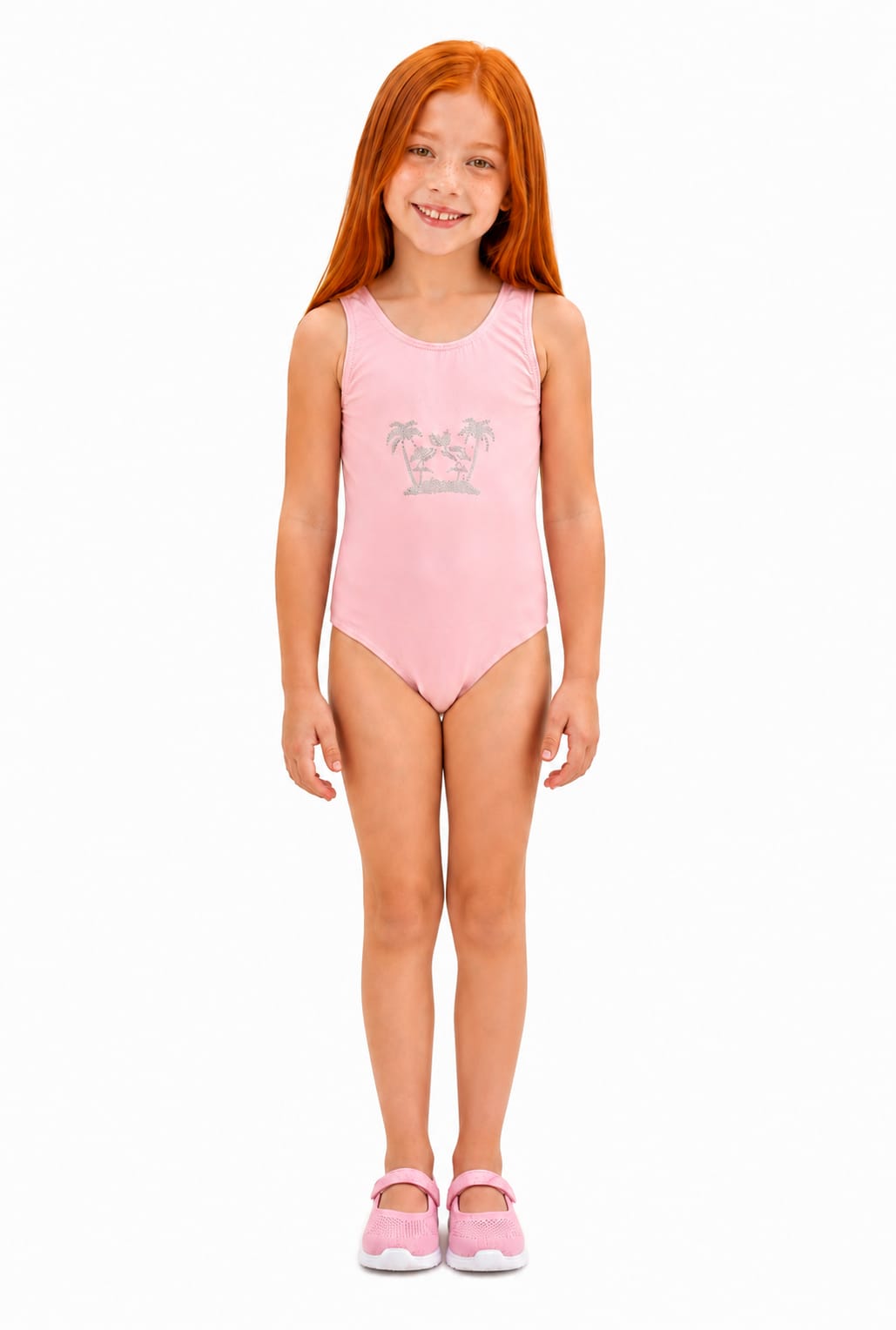 Pink Flamingo One-Piece Swimsuit