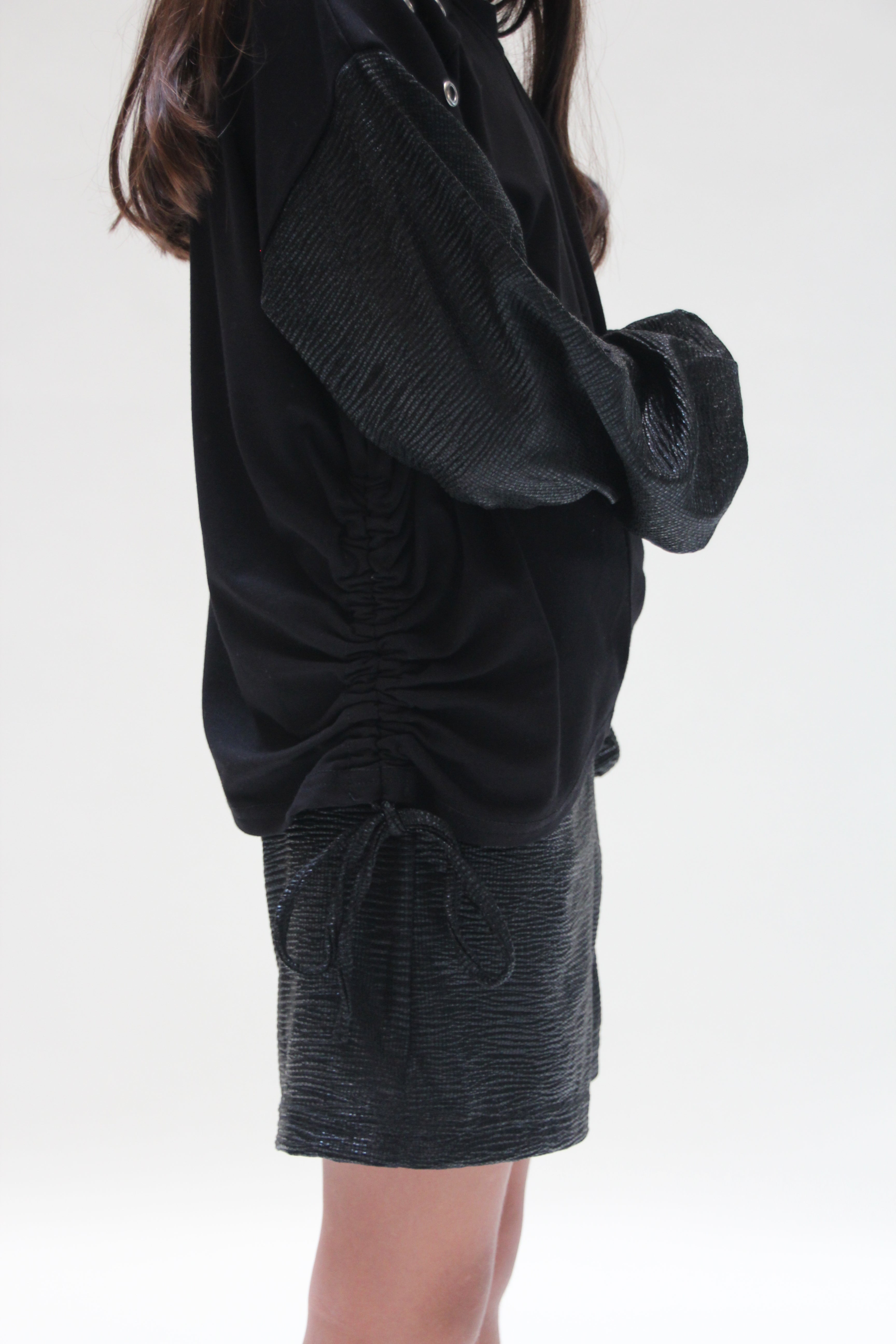 Shiny Short For Girls - Black - Pear