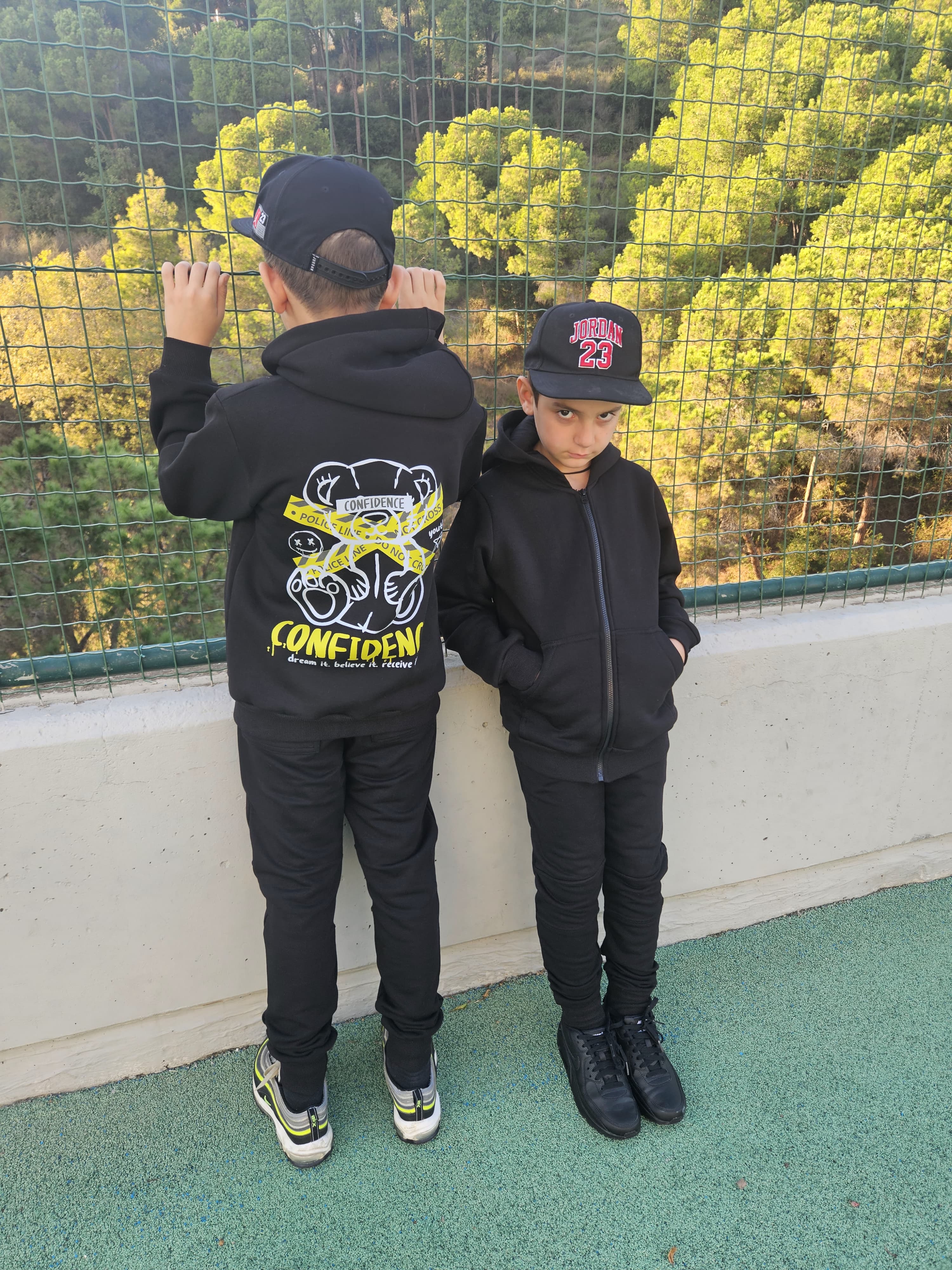 Printed Hooded Fleece Jacket - Pear