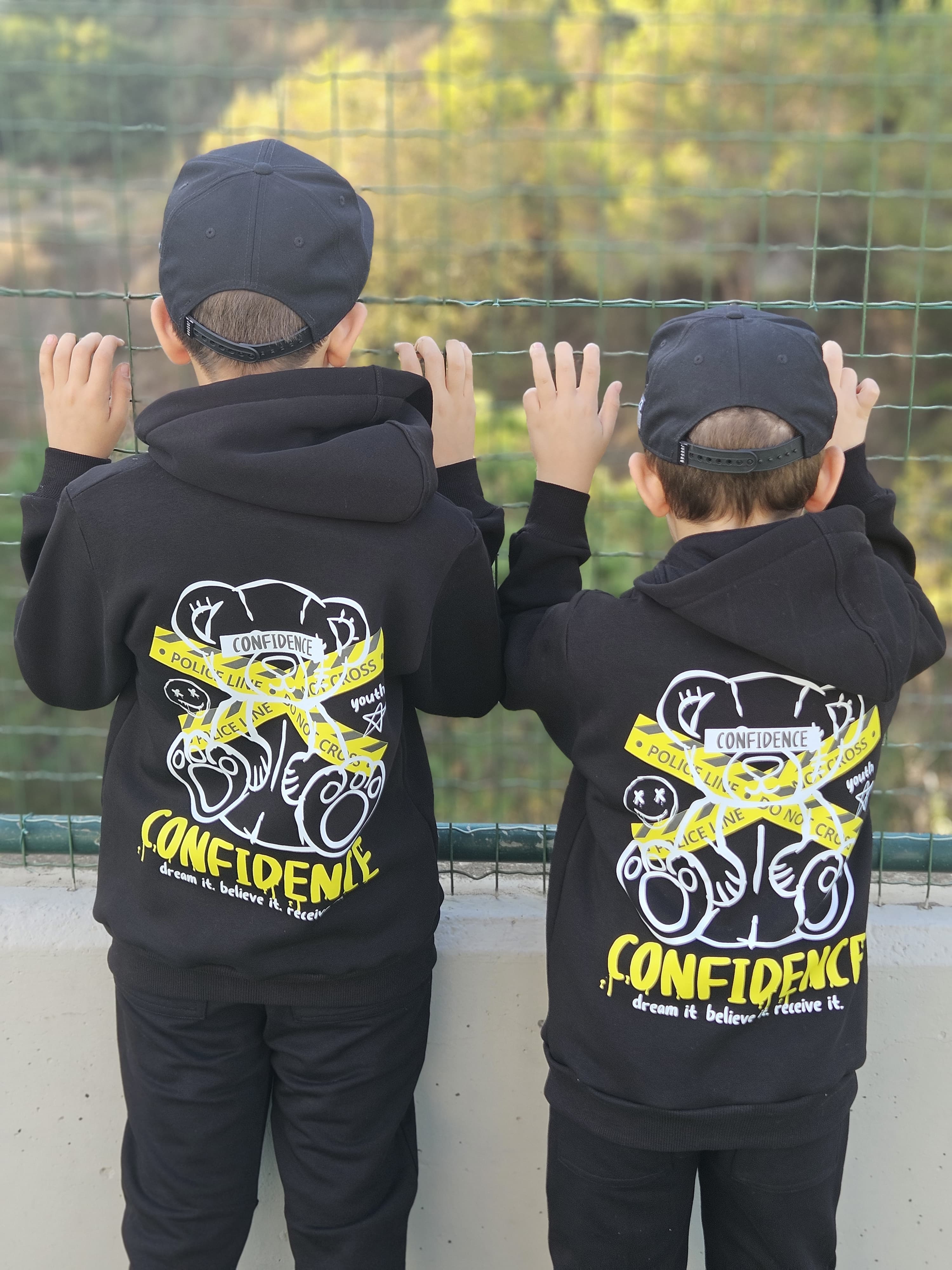 Printed Hooded Fleece Jacket - Pear