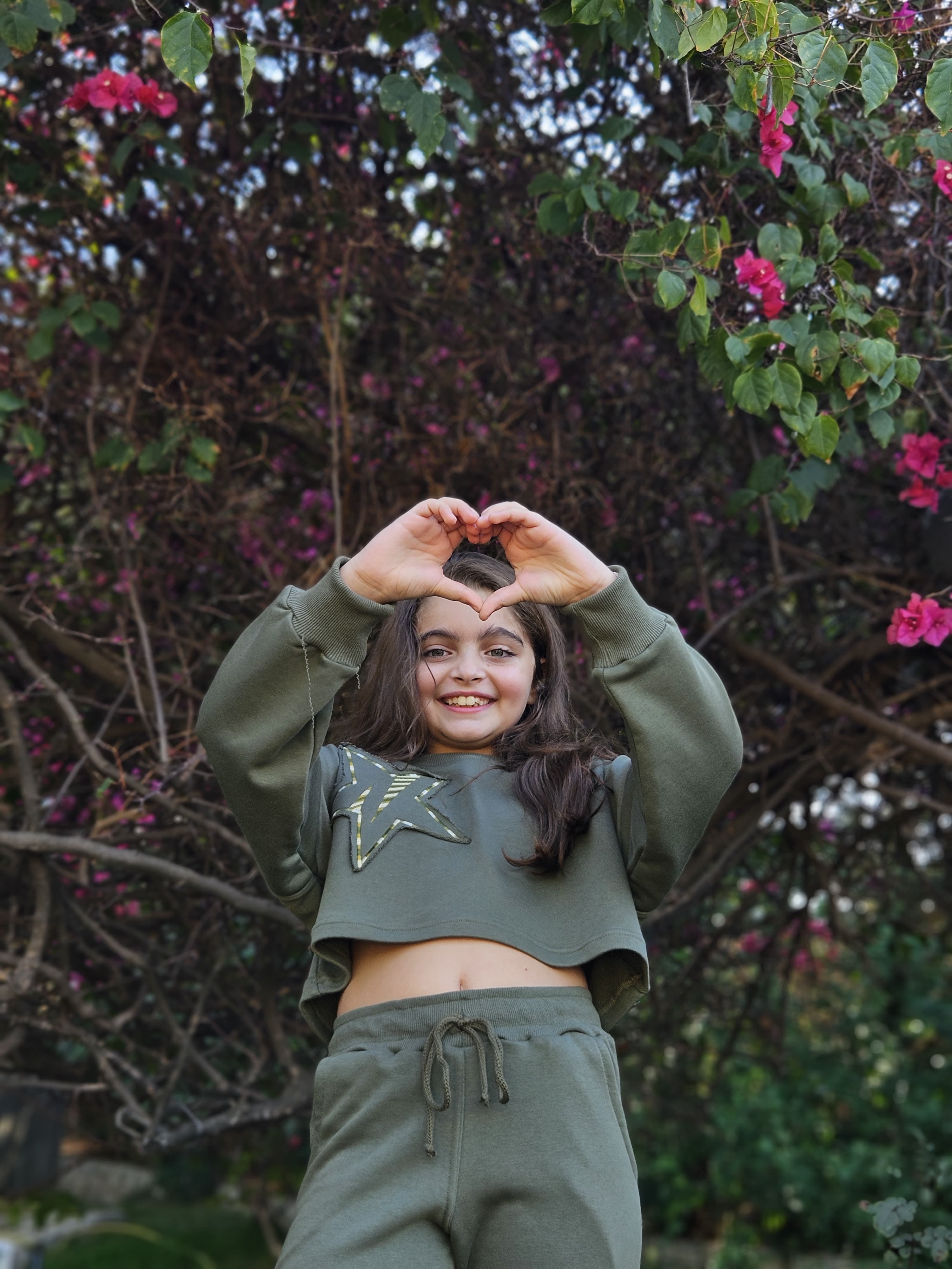 Star Cropped Hoodie - Pear