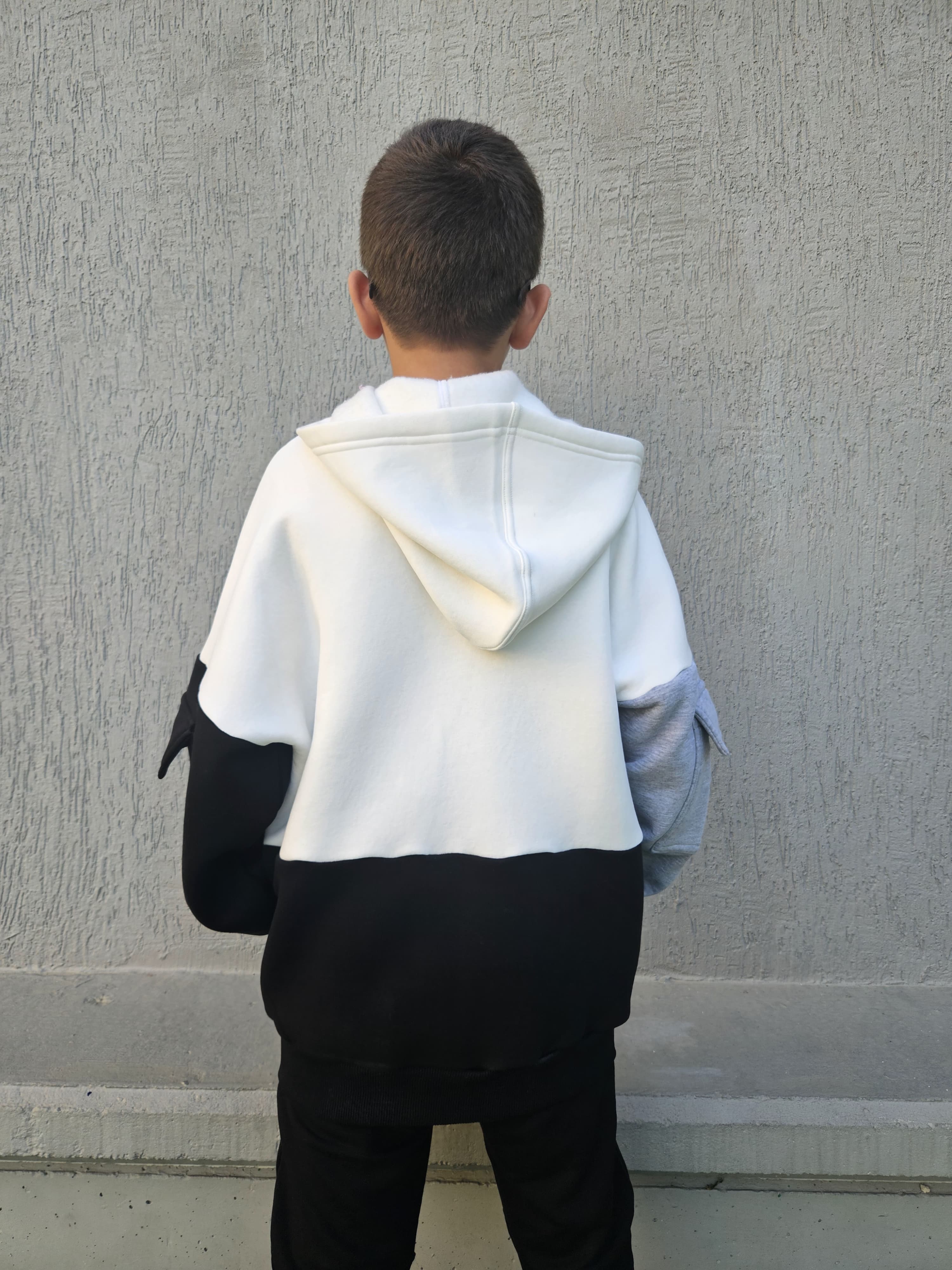 Trio Colored Fleece Hoodie - Pear