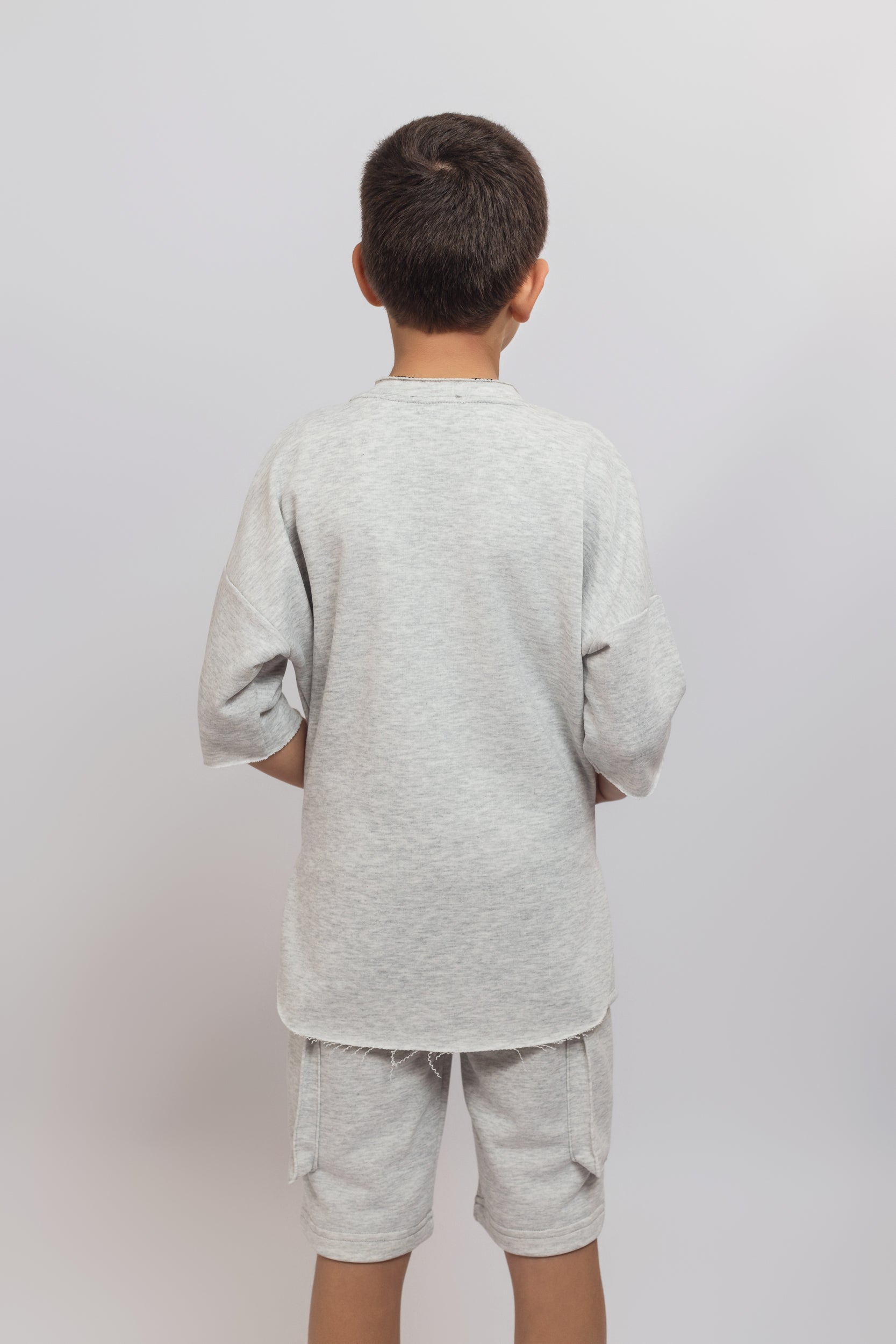 Oversized Sweatshirt With Pockets For Boys - Grey - Pear