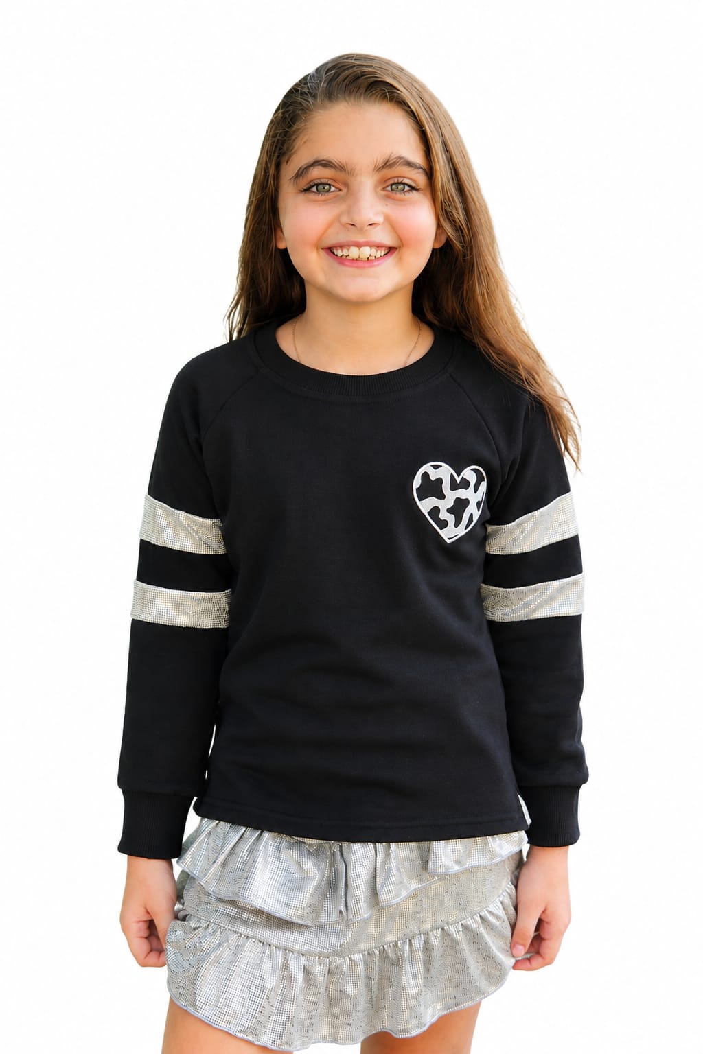 Heart Embroidered Sweatshirt