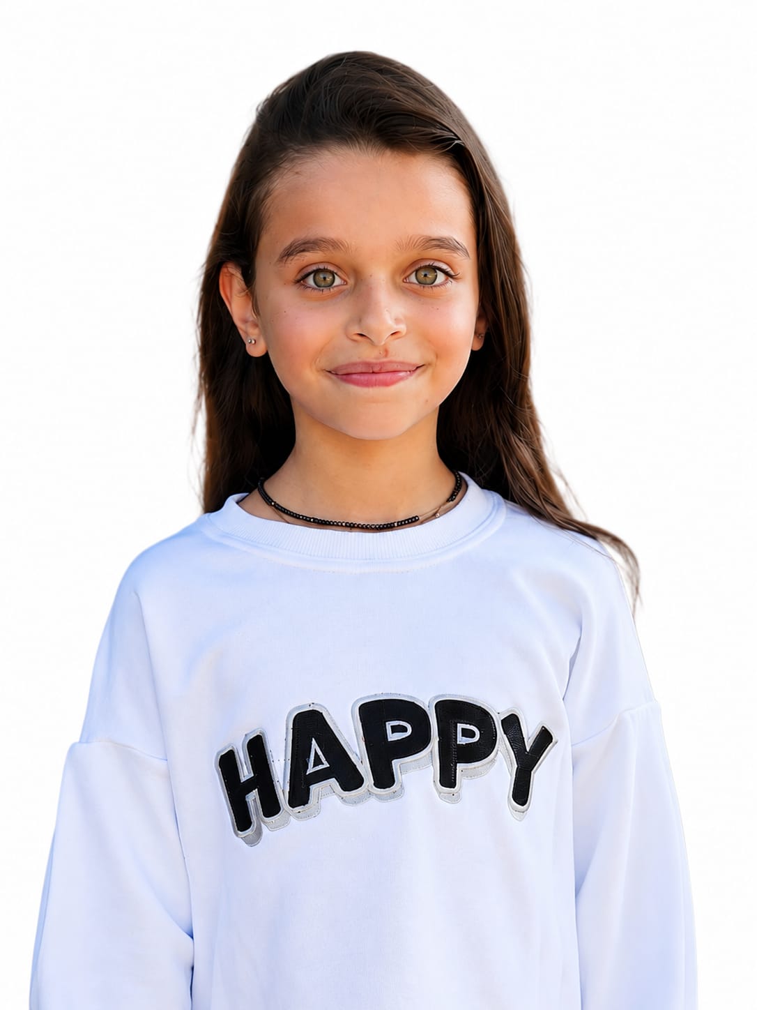 Happy Embroidered Sweatshirt