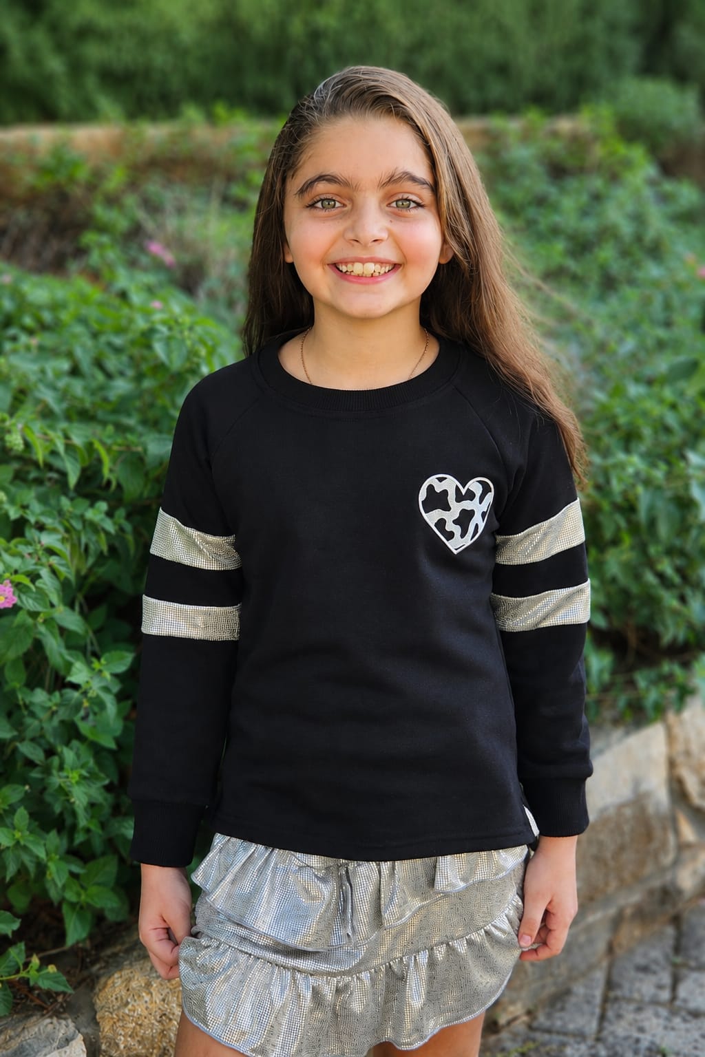 Heart Embroidered Sweatshirt