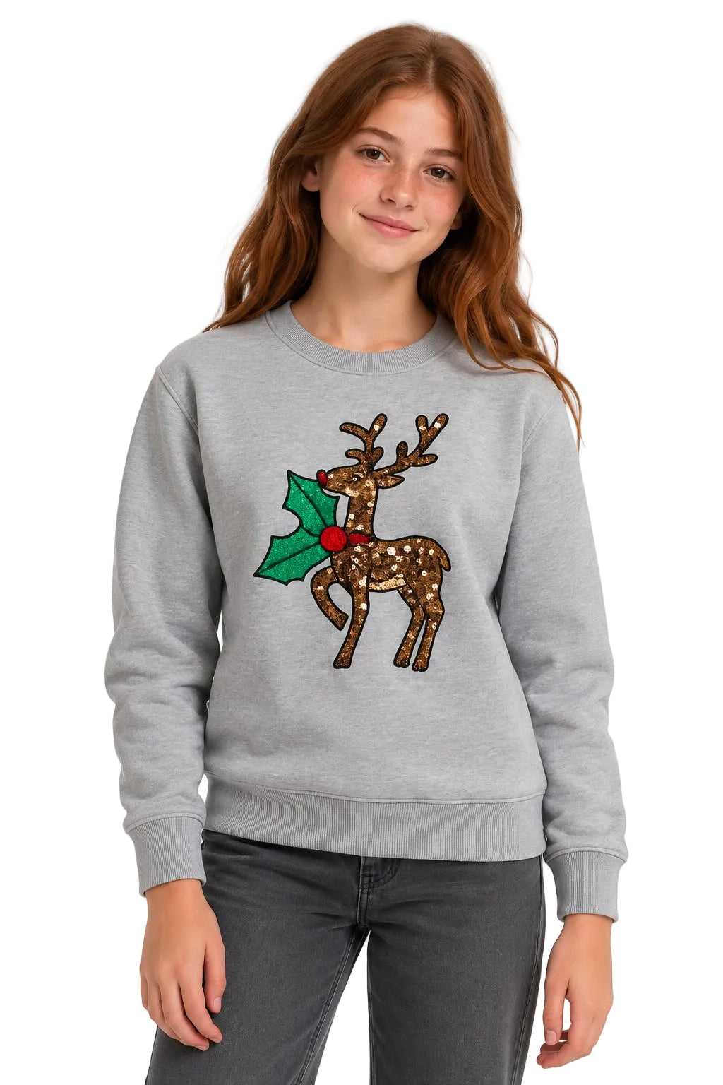 Reindeer Sequin Sweater