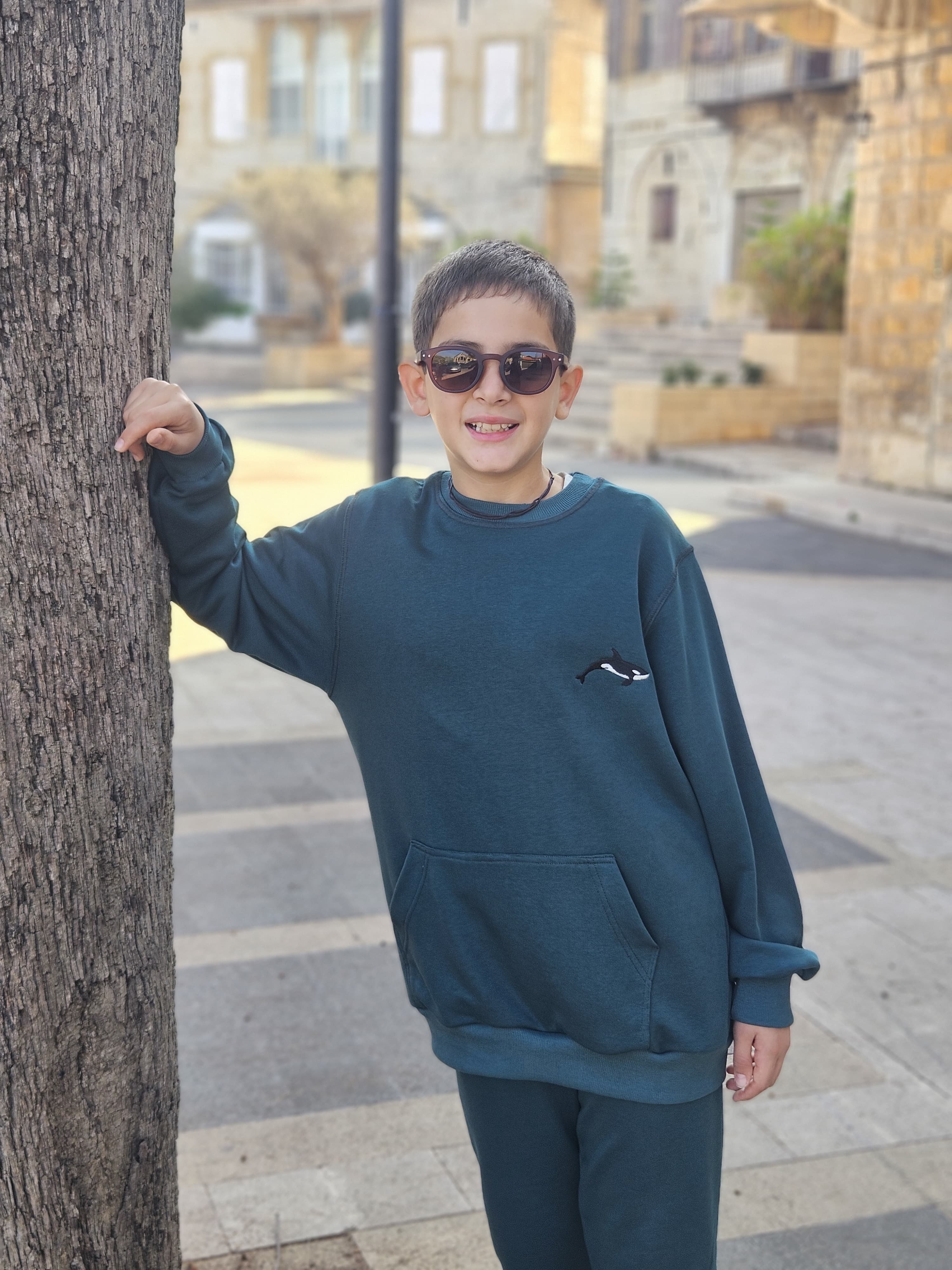 Whale Embroidered Sweatshirt