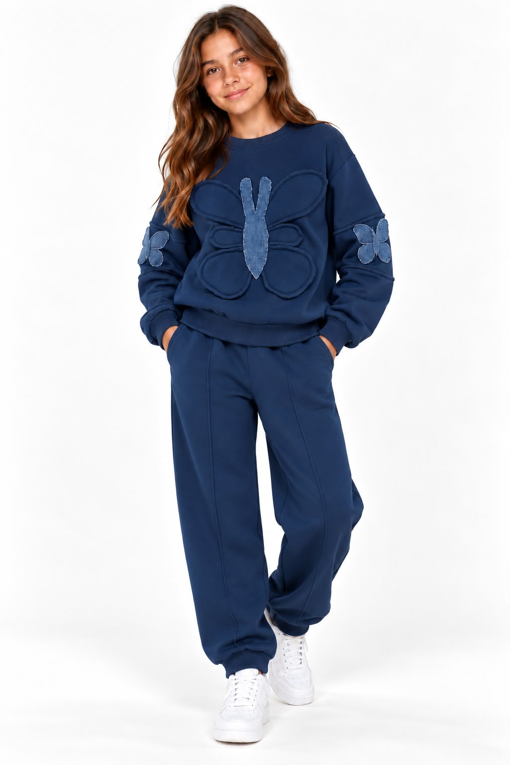 Denim Butterfly Sweatshirt