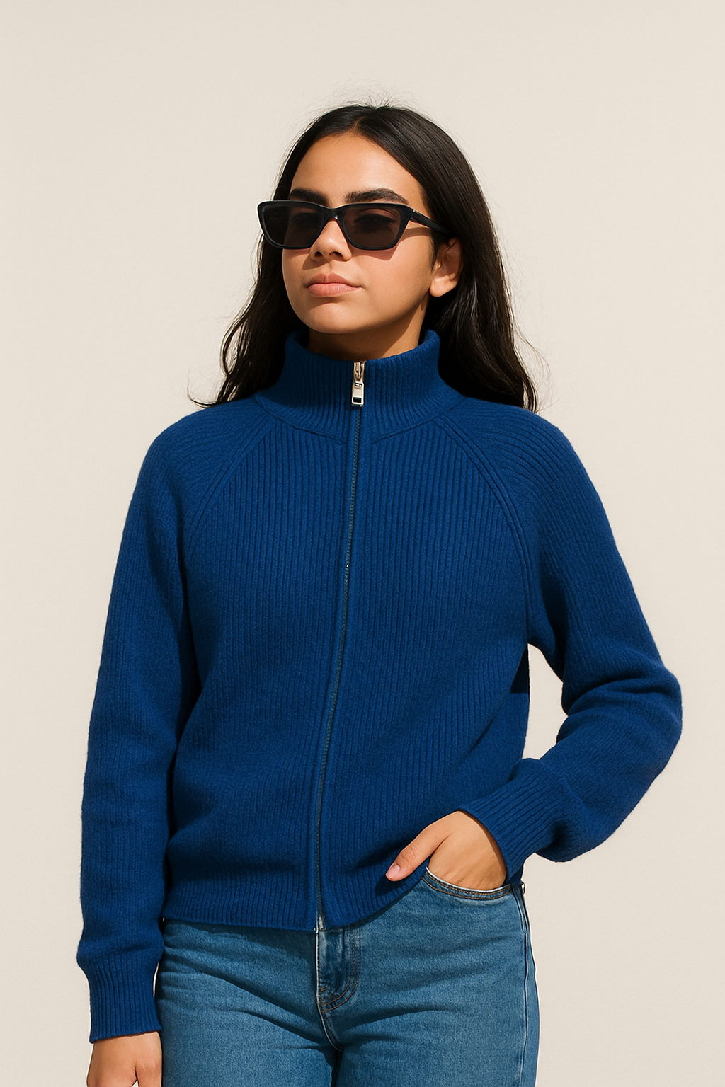 Wool Jacket with Zip