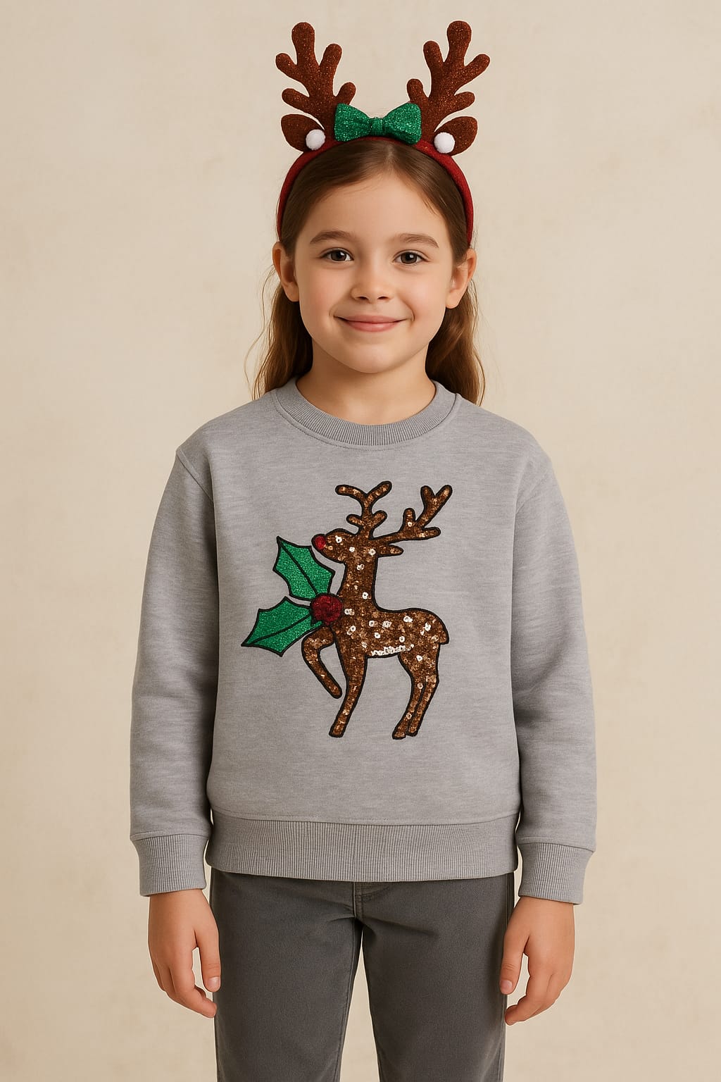 Reindeer Sequin Sweater