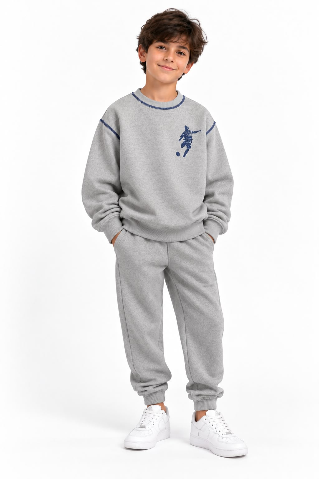 Football Embroidered Sweatshirt