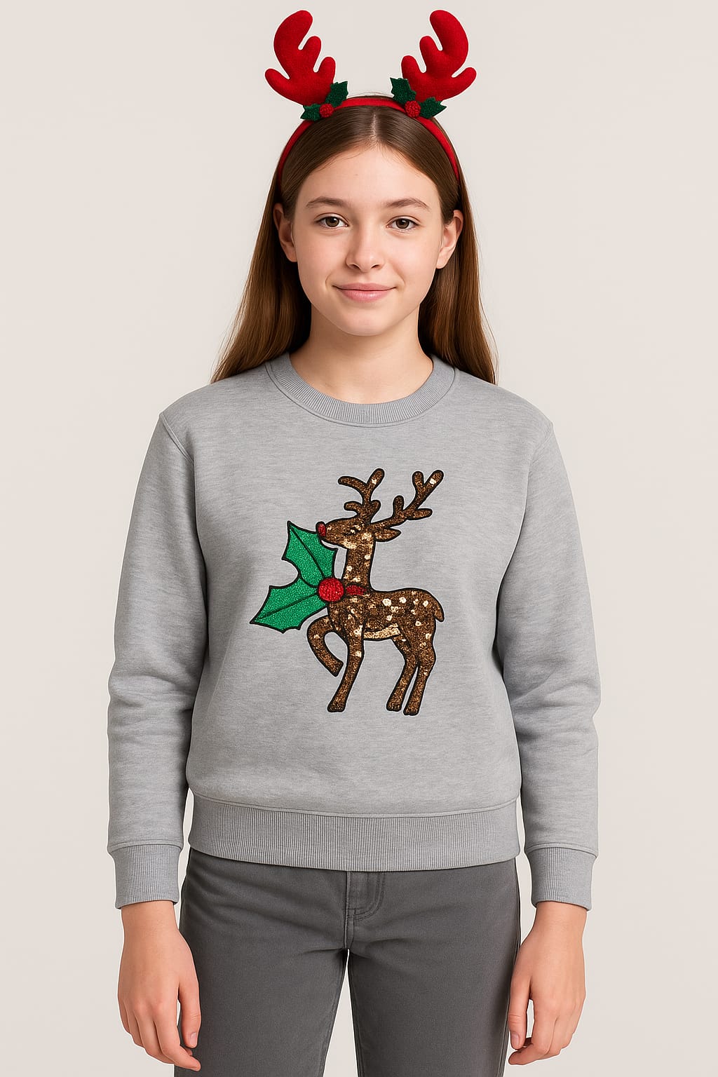 Reindeer Sequin Sweater