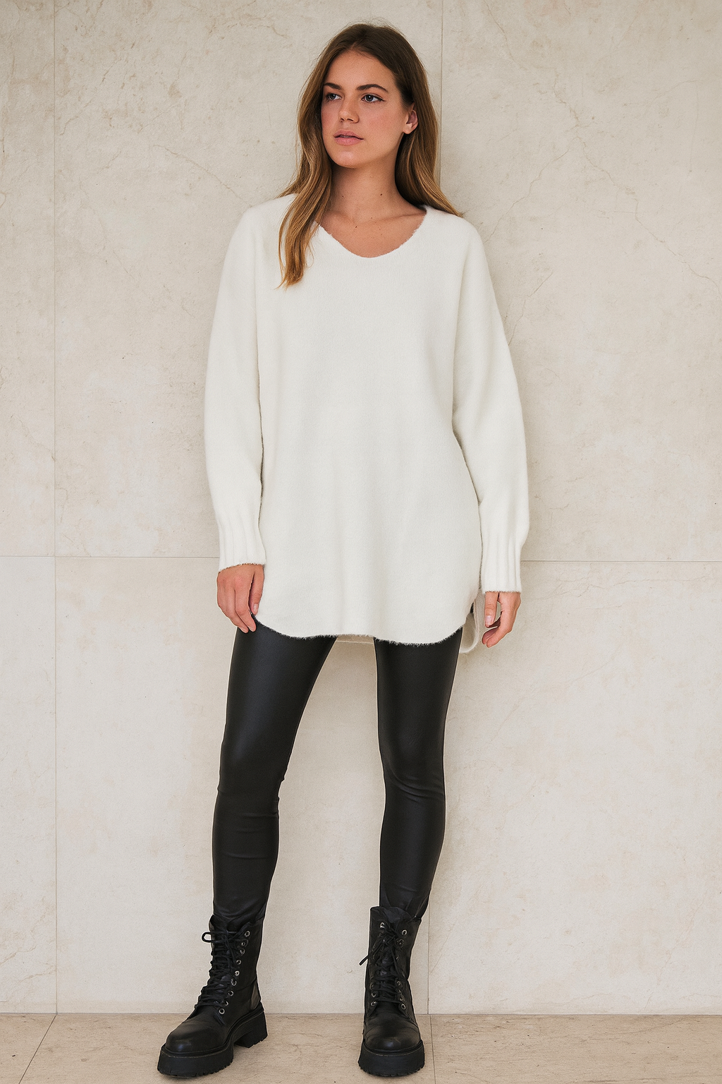V Neck Wool Sweater