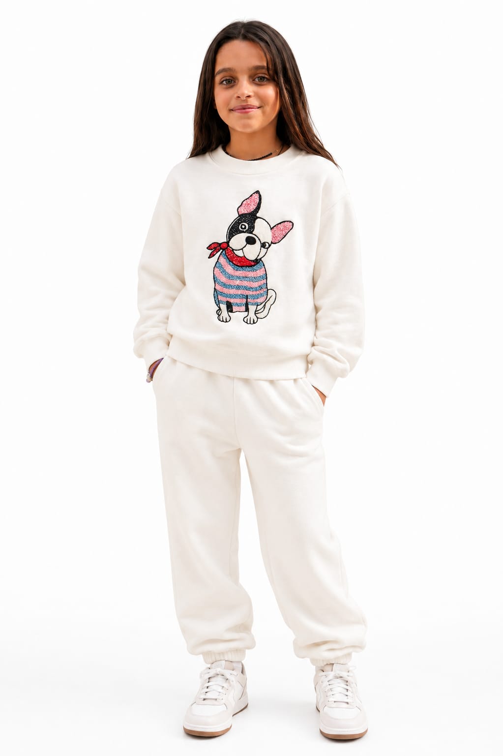 Bulldog Applique Sweatshirt