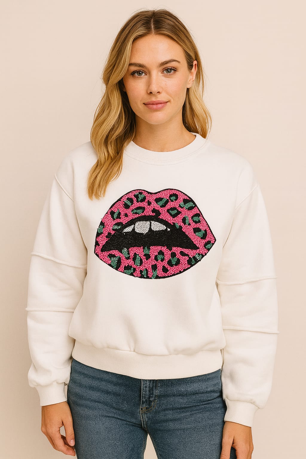 Lips Fleece Sweatshirt
