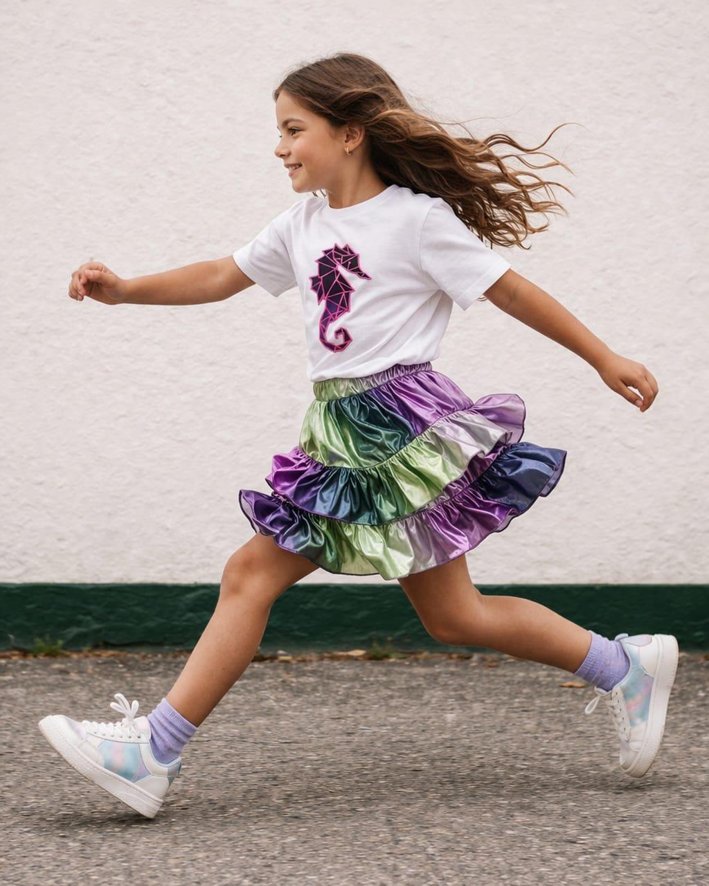 Seahorse Embroidered Top