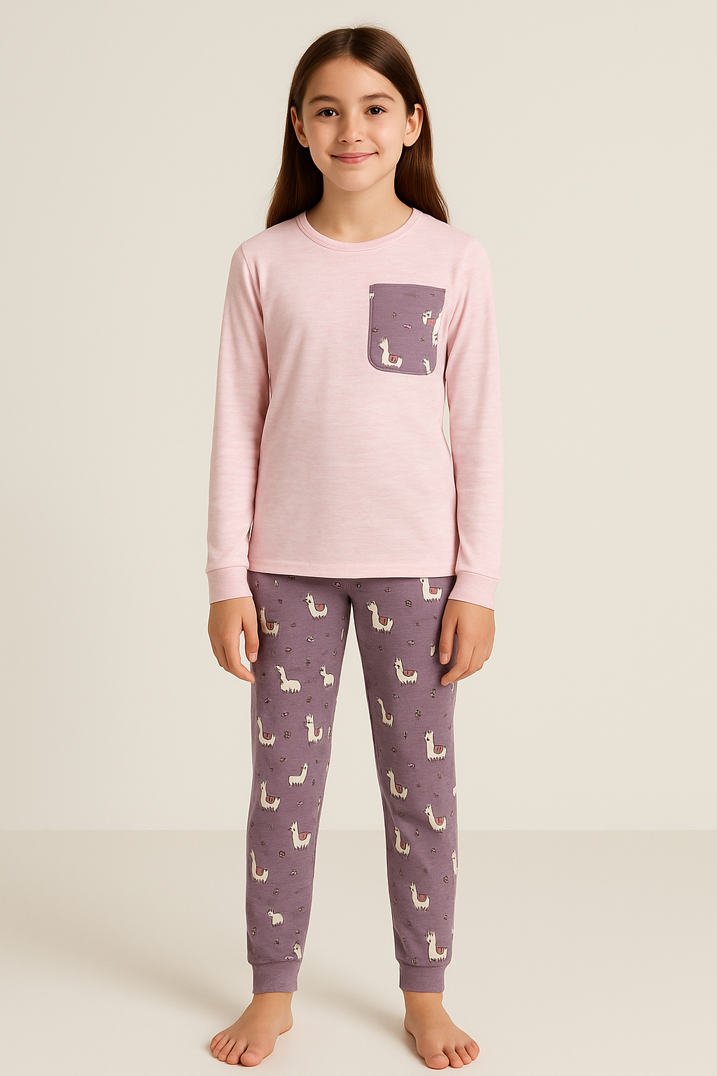 Lama Pyjama Set for Girls
