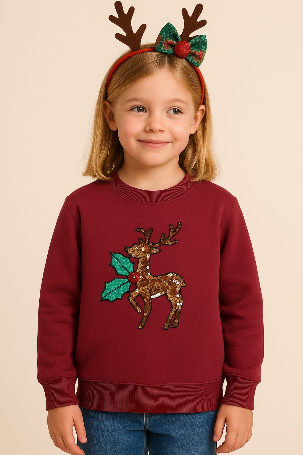 Reindeer Sequin Sweater