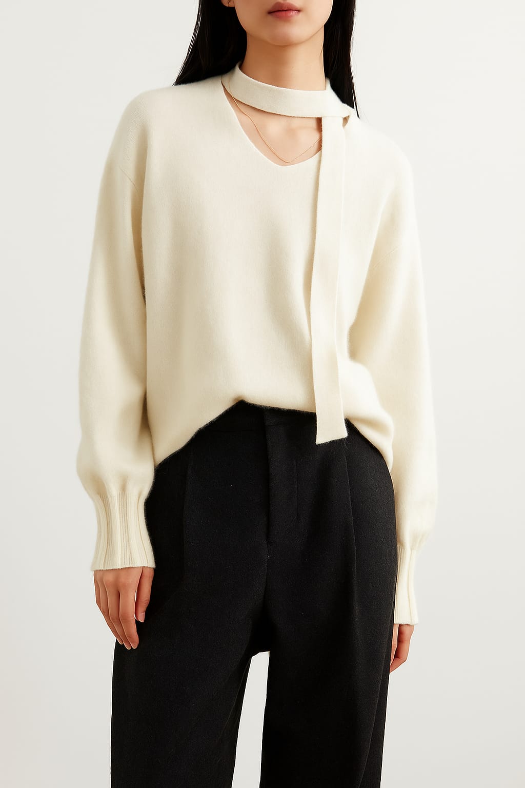 V Neck Wool Sweater