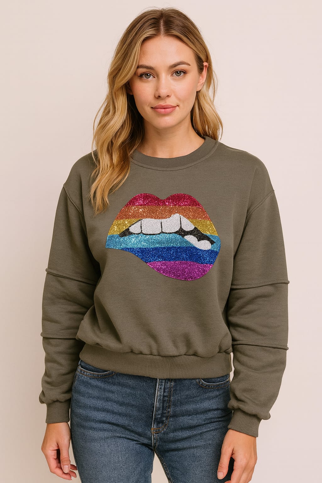 Lips Fleece Sweatshirt