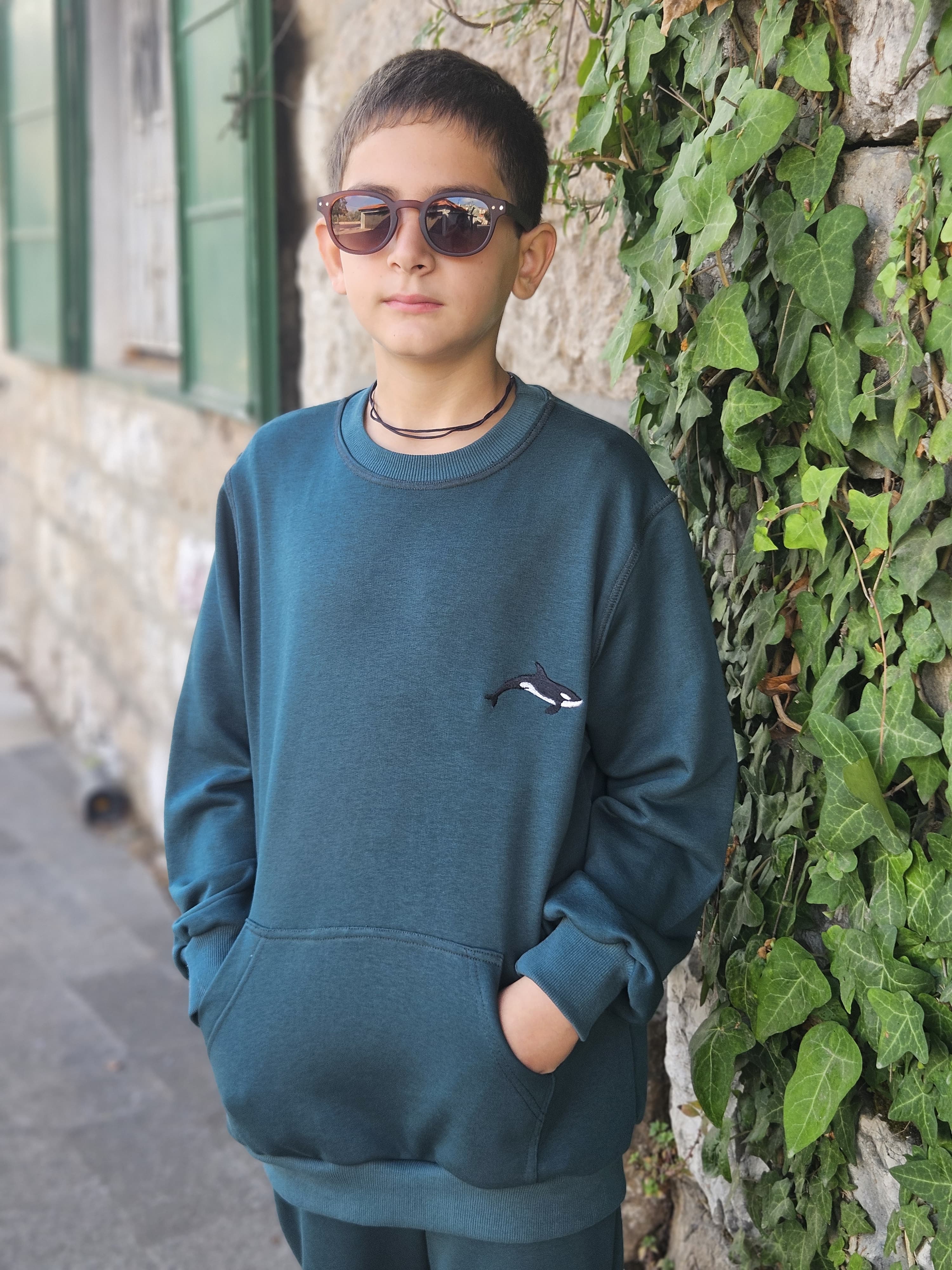 Whale Embroidered Sweatshirt