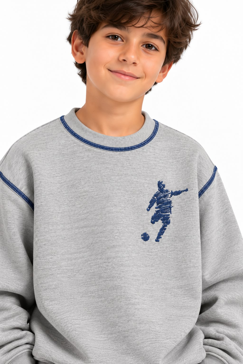 Football Embroidered Sweatshirt