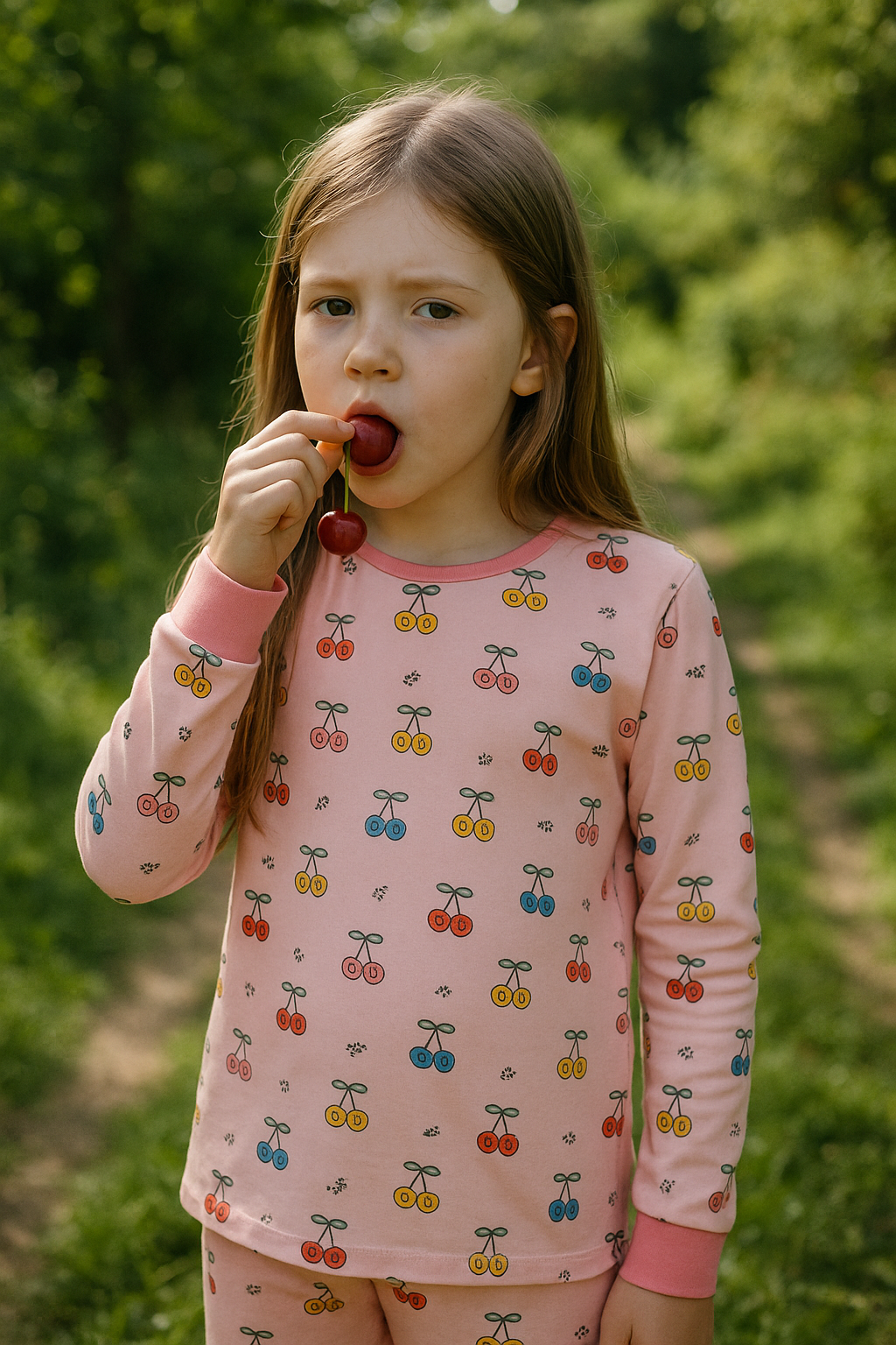 Cherry Pyjama Set for Girls