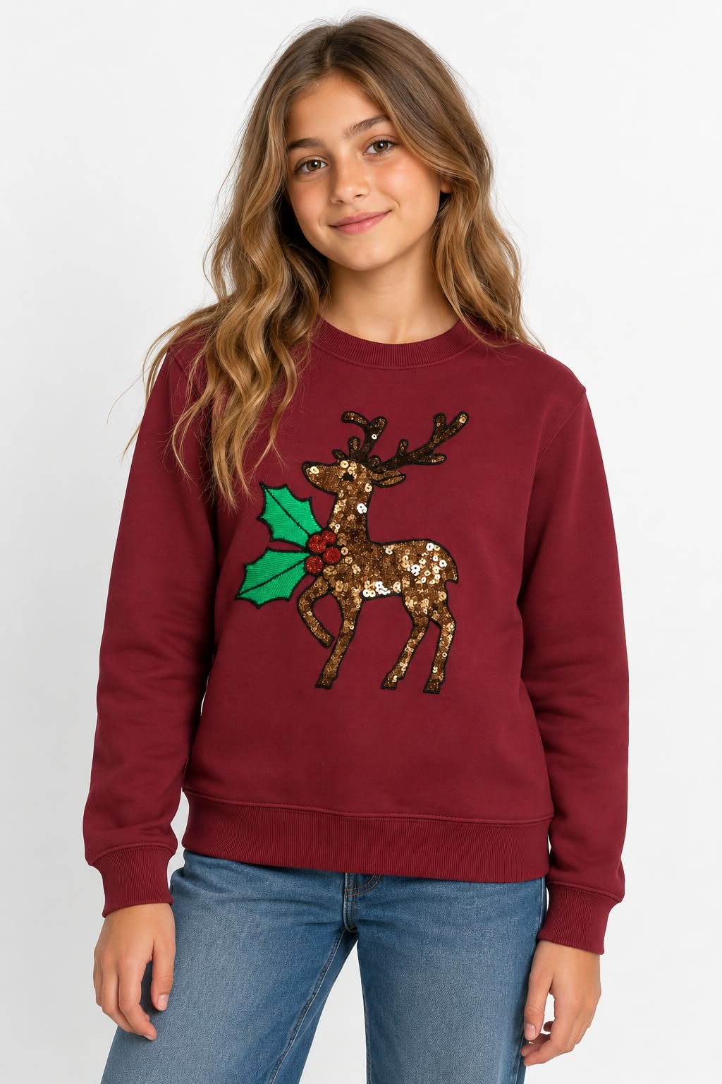 Reindeer Sequin Sweater