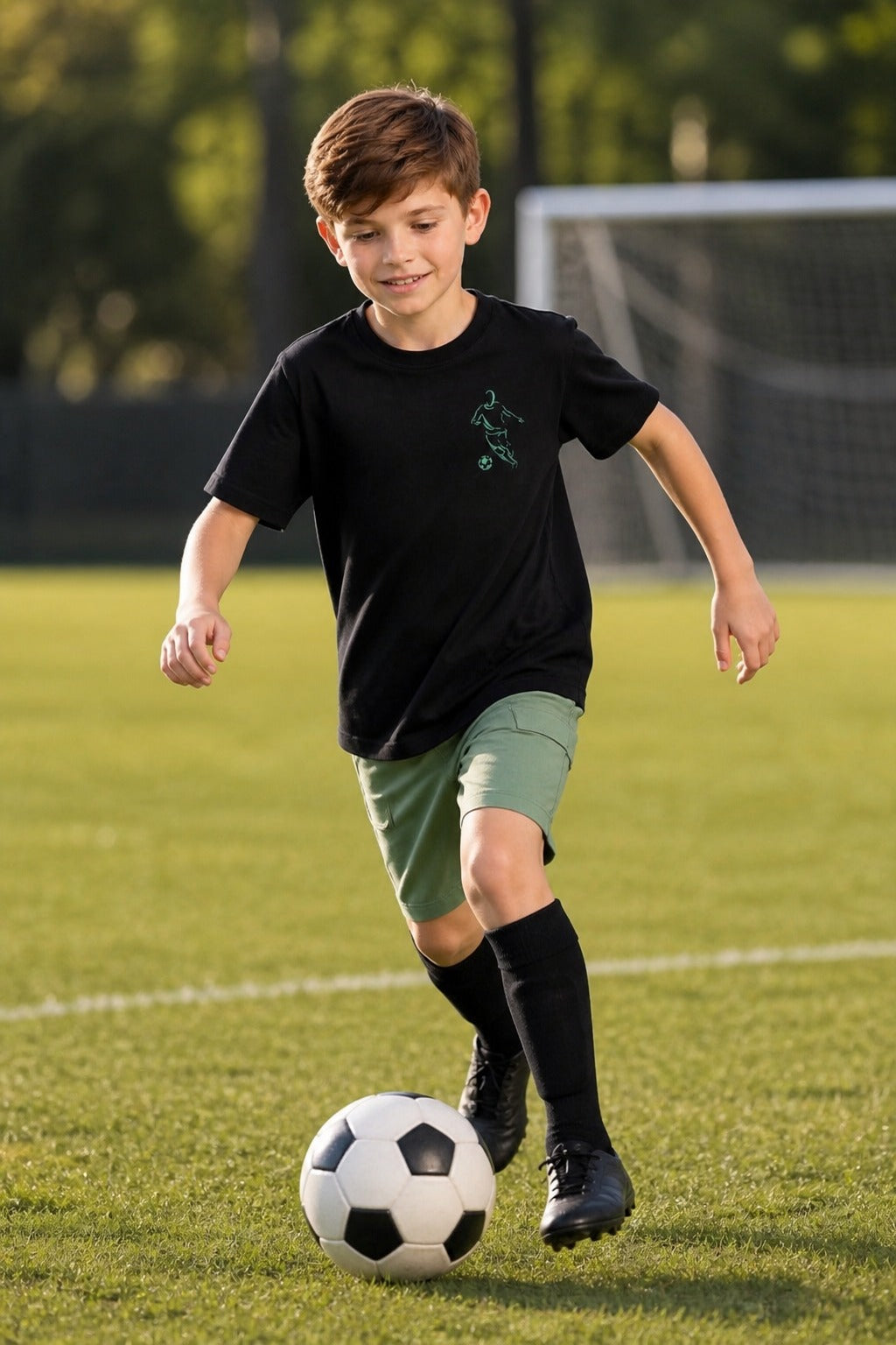 Football Embroidered T-shirt