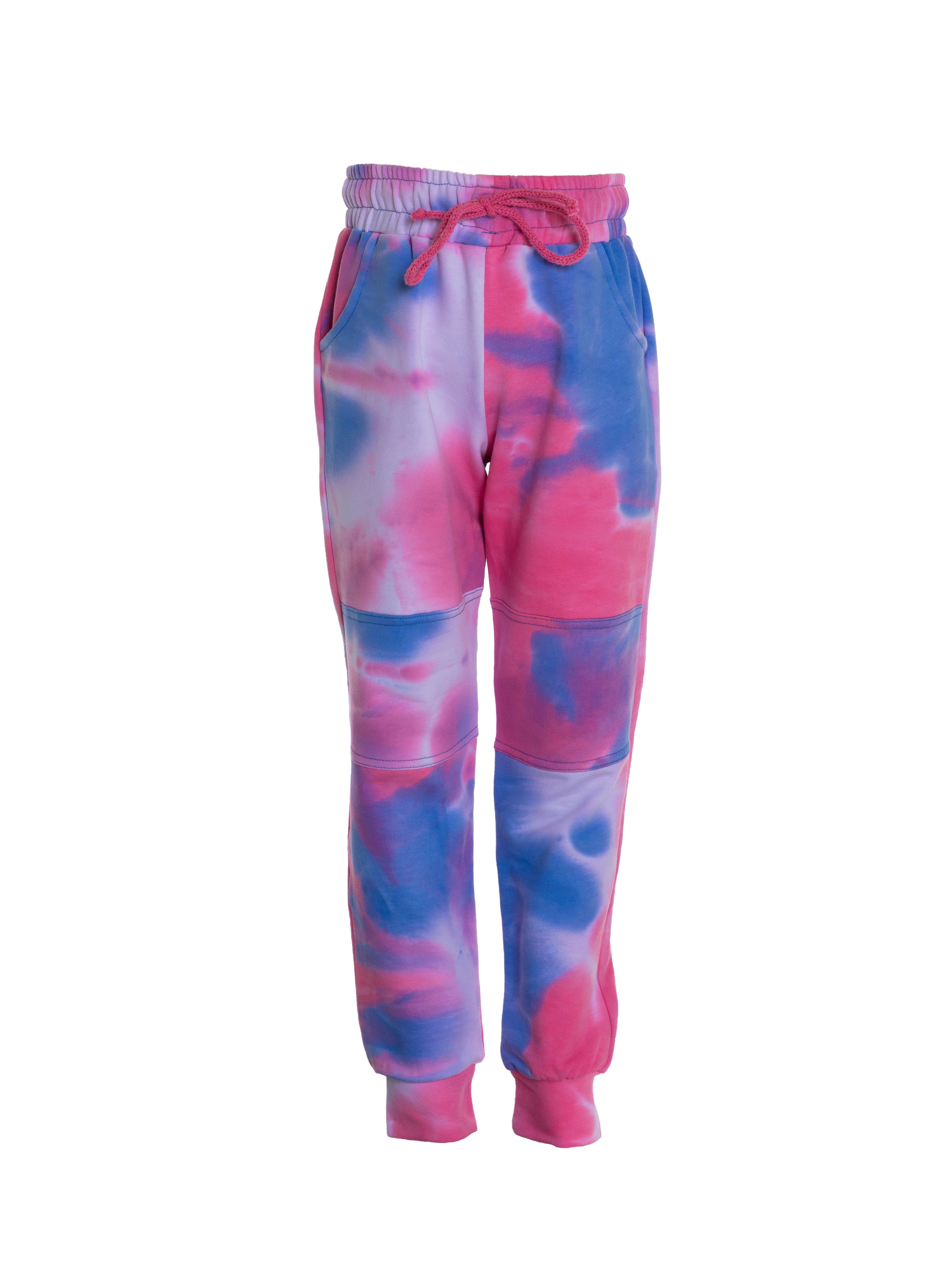 Tie Dye Sweatshirt Pant For Girls - Pink