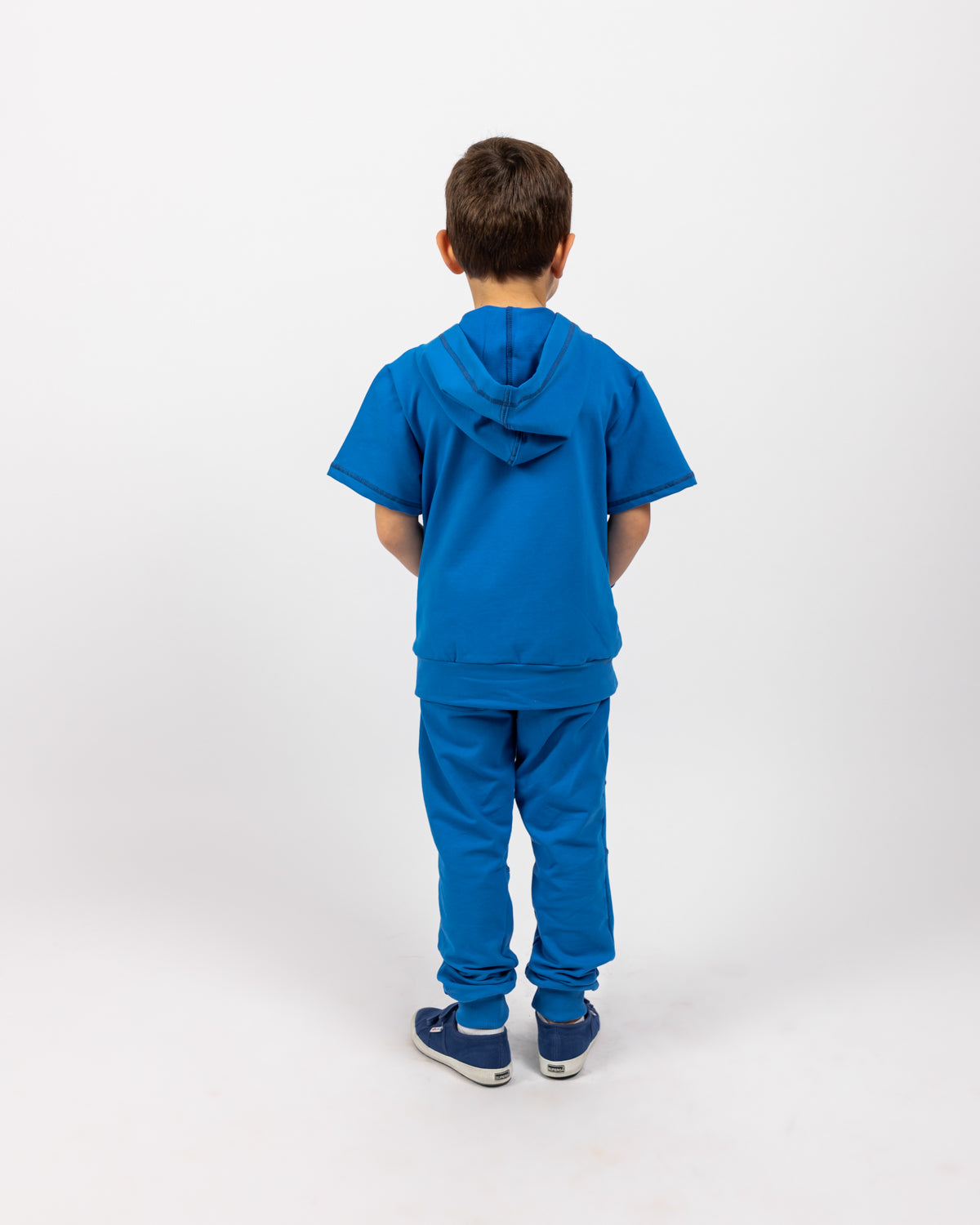 Hooded Sweatshirt with Pockets For Boys - Blue