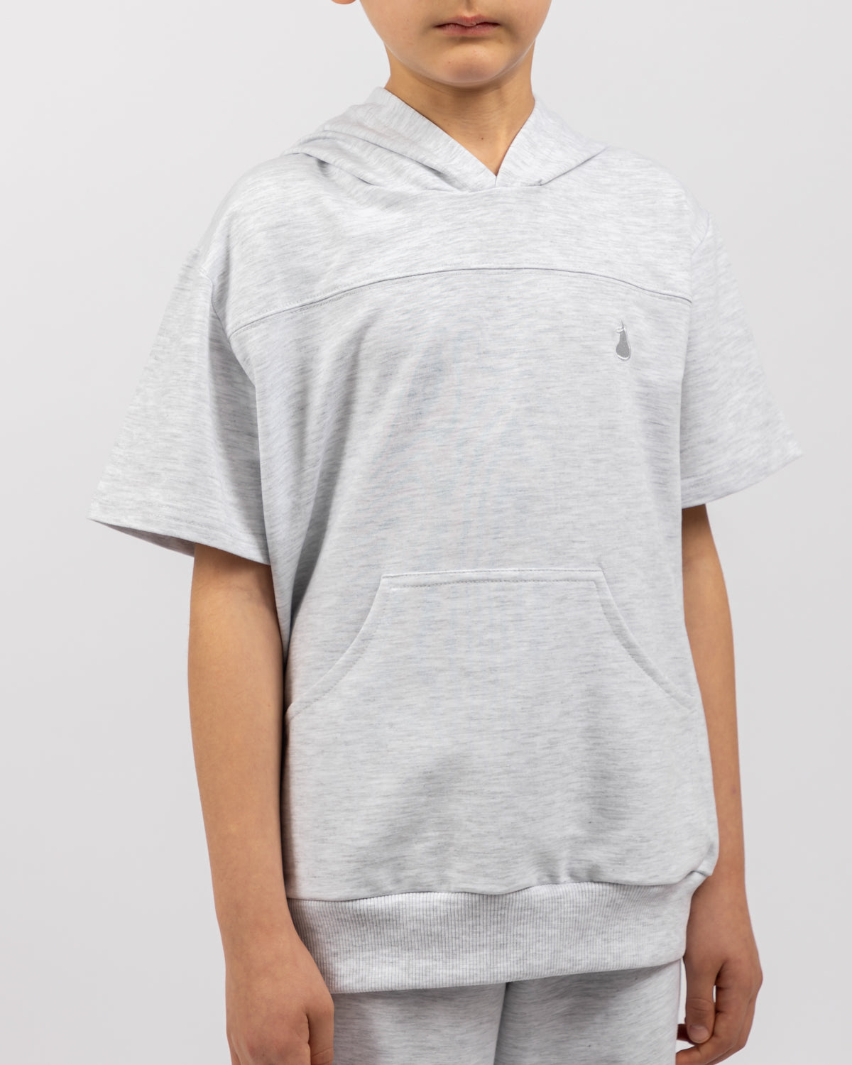 Hooded Sweatshirt with Pockets For Boys - Grey