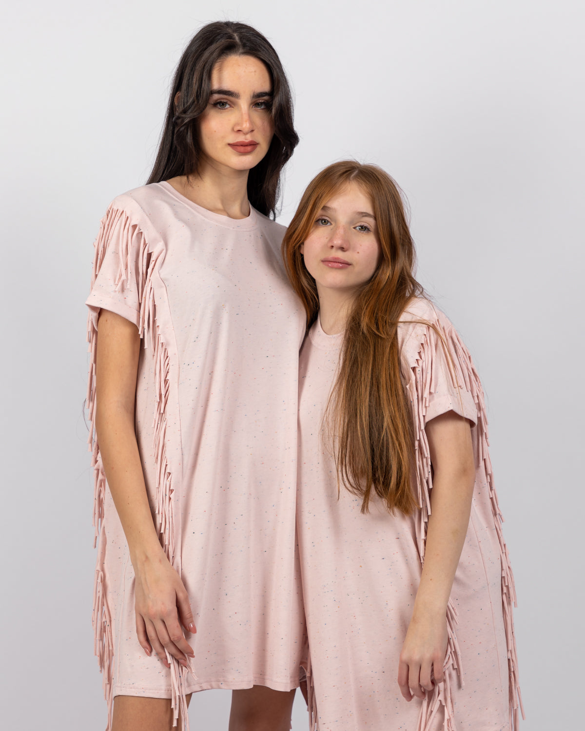 Round Neck Dress Girls - Pink