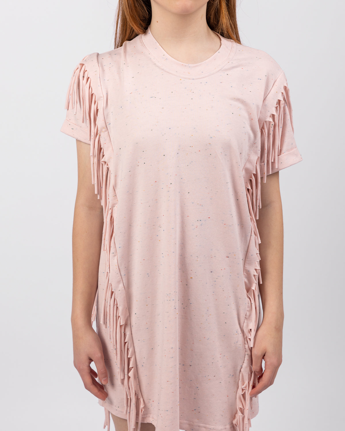 Round Neck Dress Girls - Pink