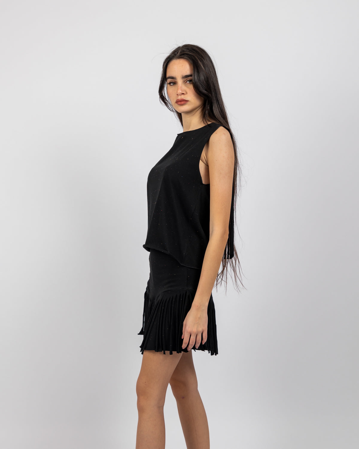 Skirt & Top  Set For Women - Black