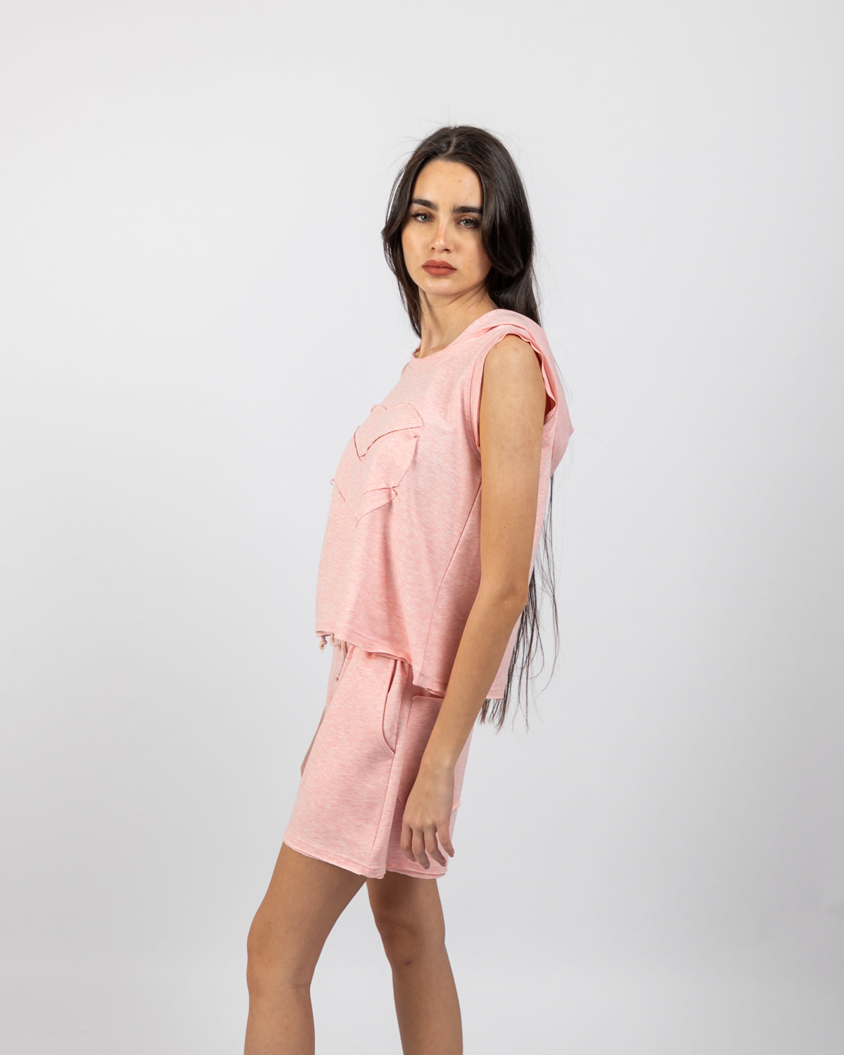 Top With Short Set For Women - Pink