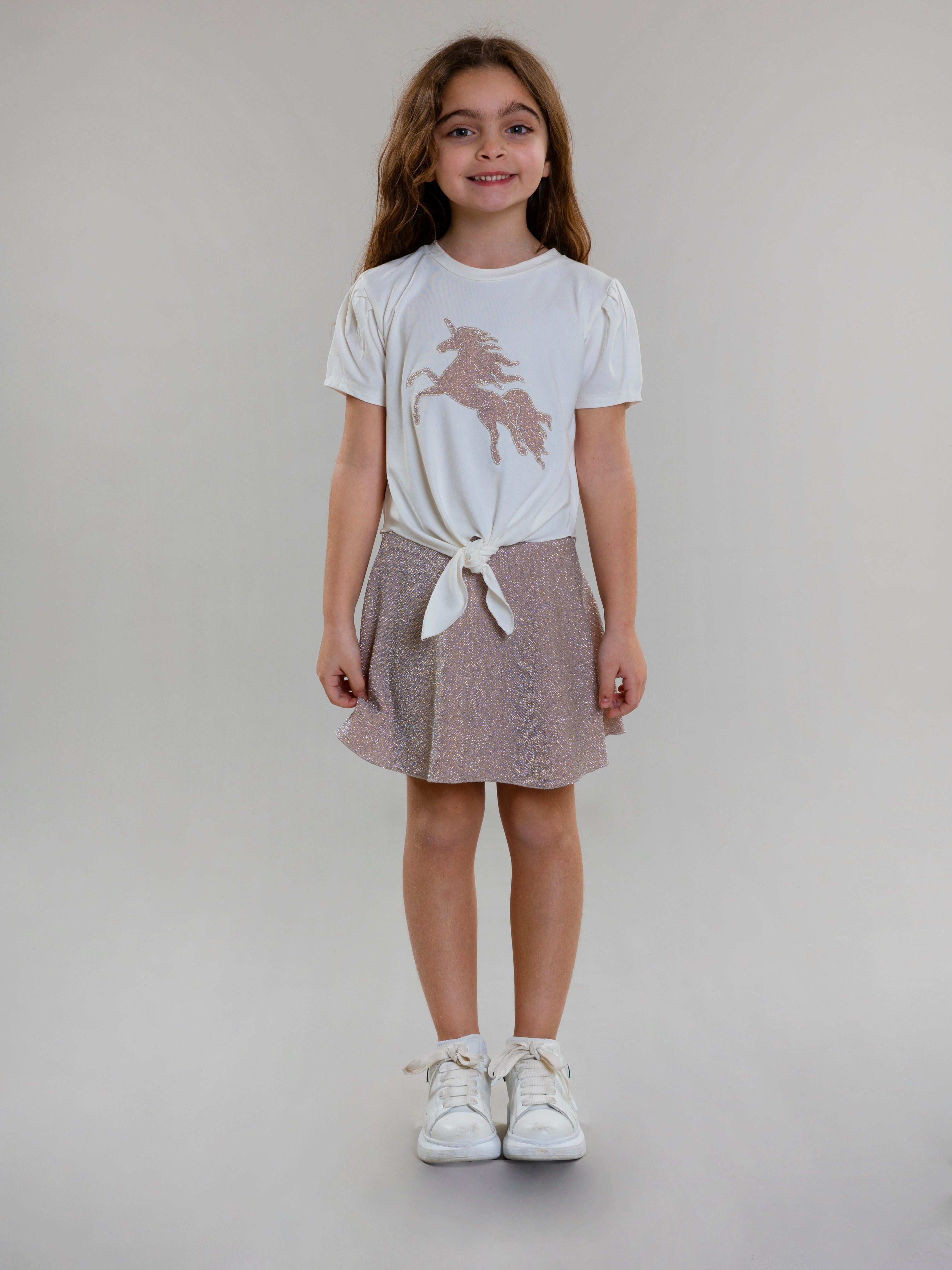 Cloche Skirt For Girls - Light Pink