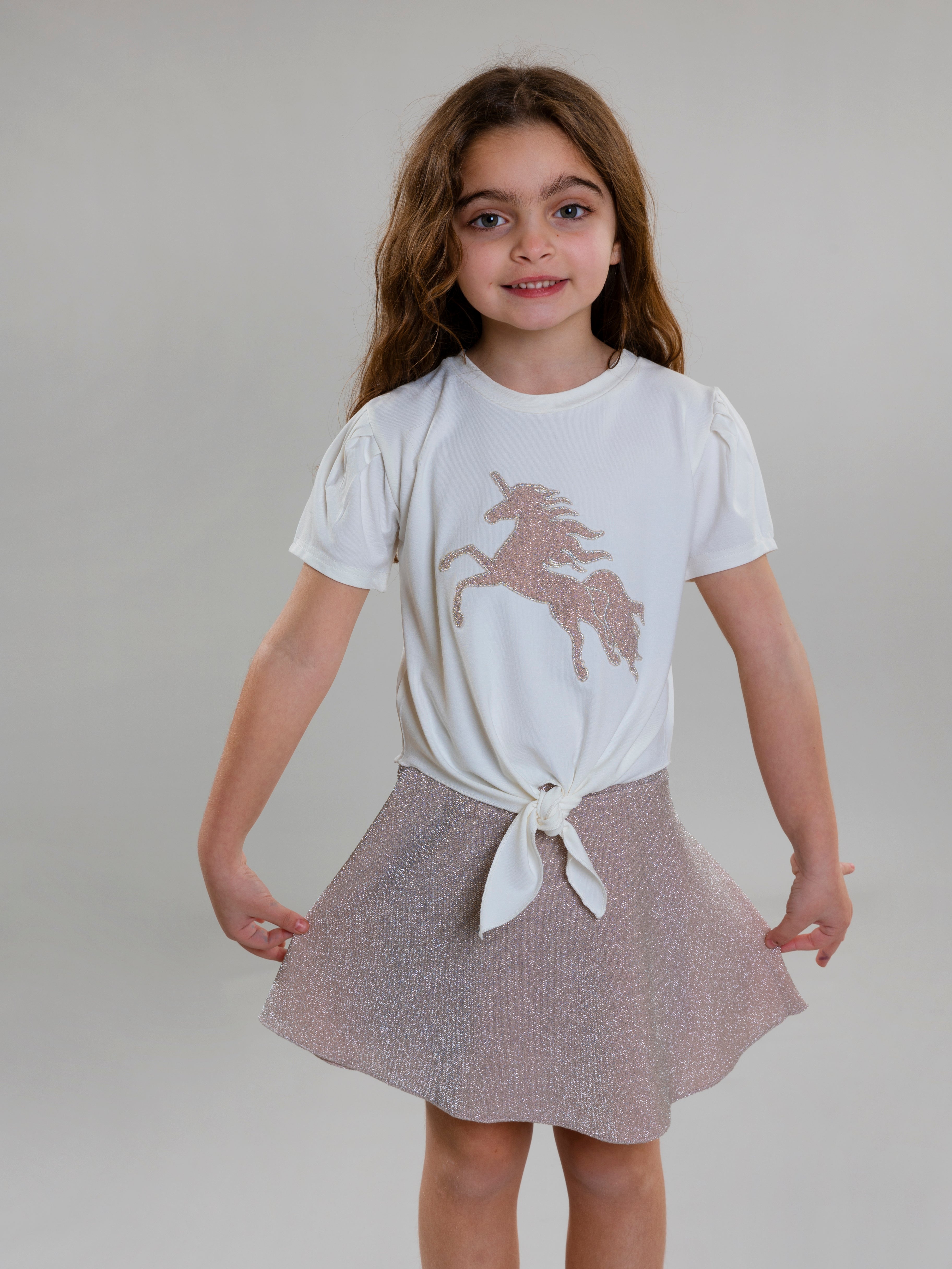 Cloche Skirt For Girls - Light Pink