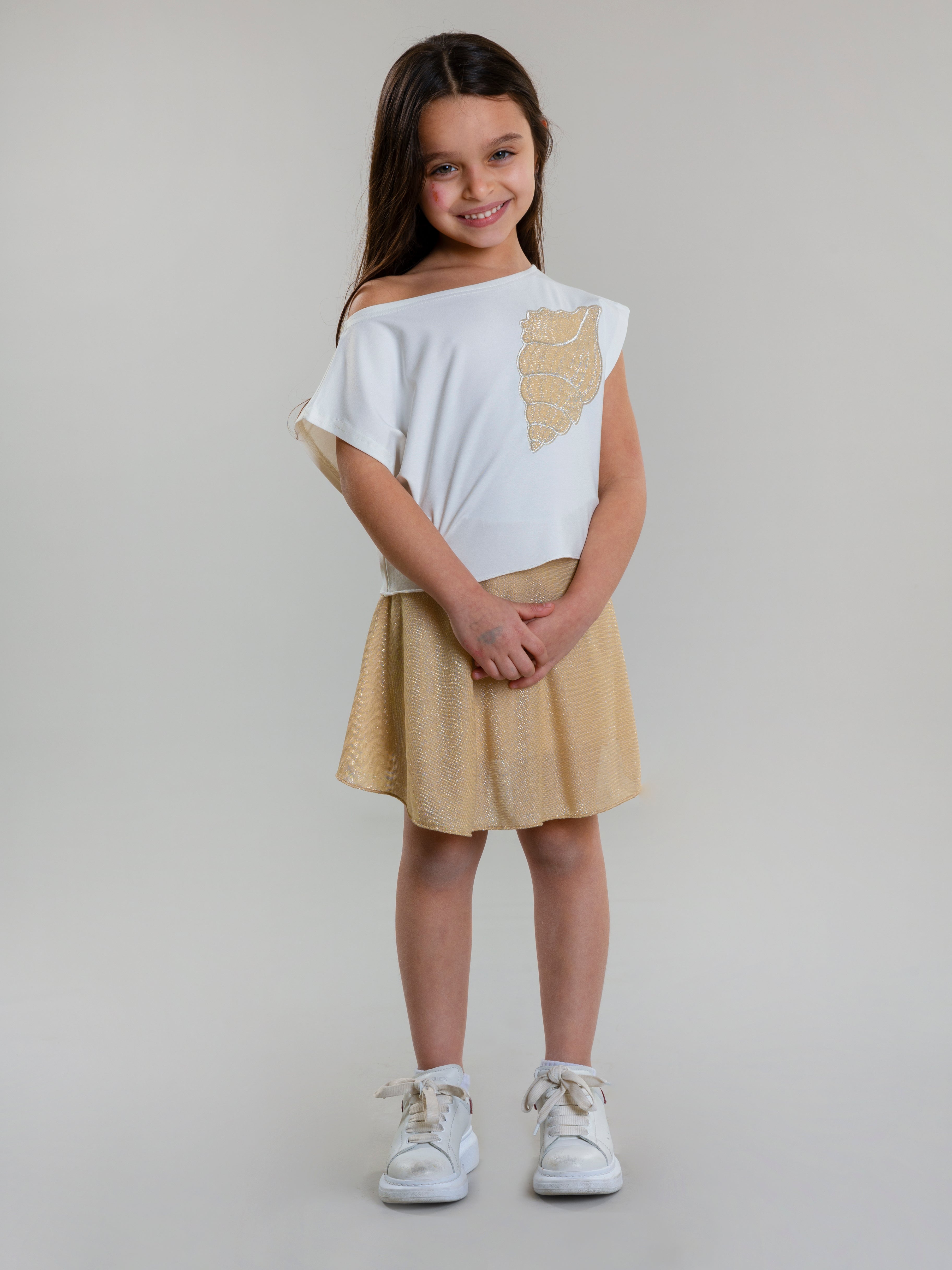 Cloche Skirt For Girls - Gold