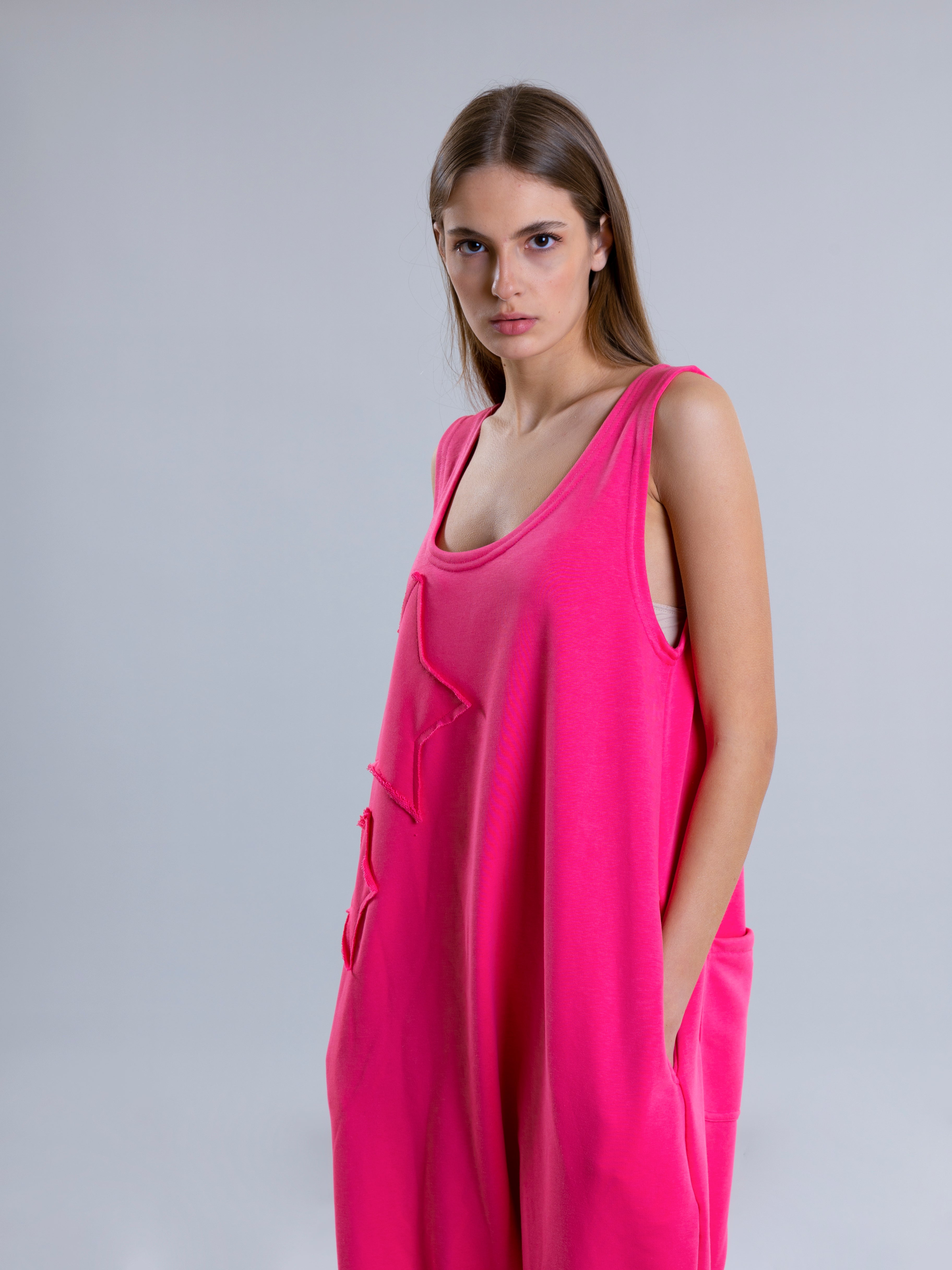 Star jumpsuit For Women - Fuchsia